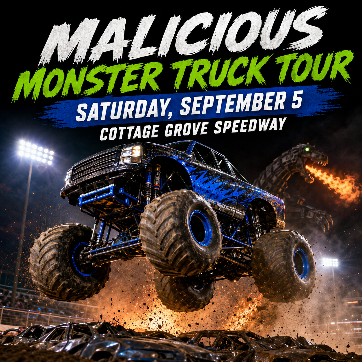 Malicious Monster Truck Tour at Cottage Grove Speedway
