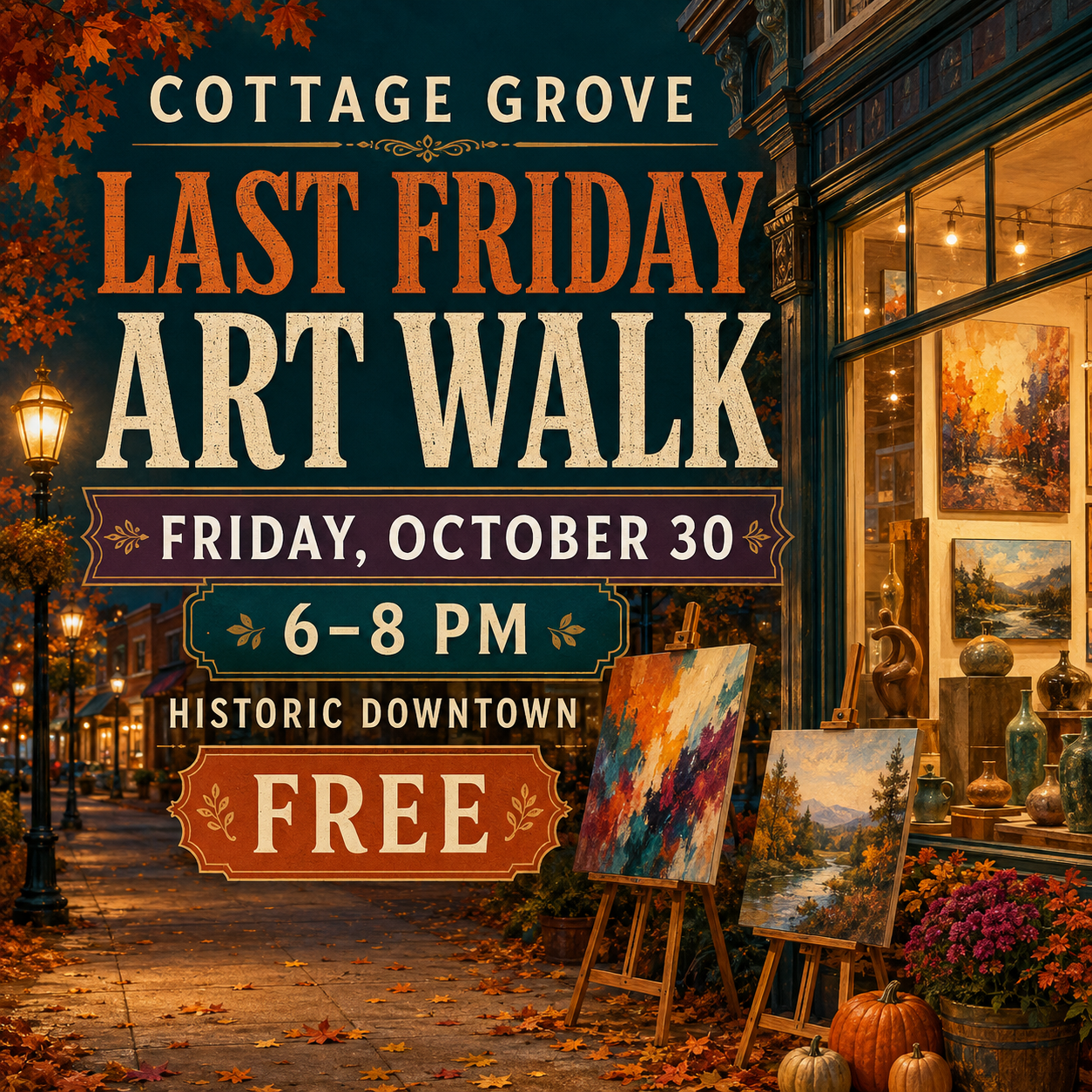 Cottage Grove Last Friday Art Walk — October Edition
