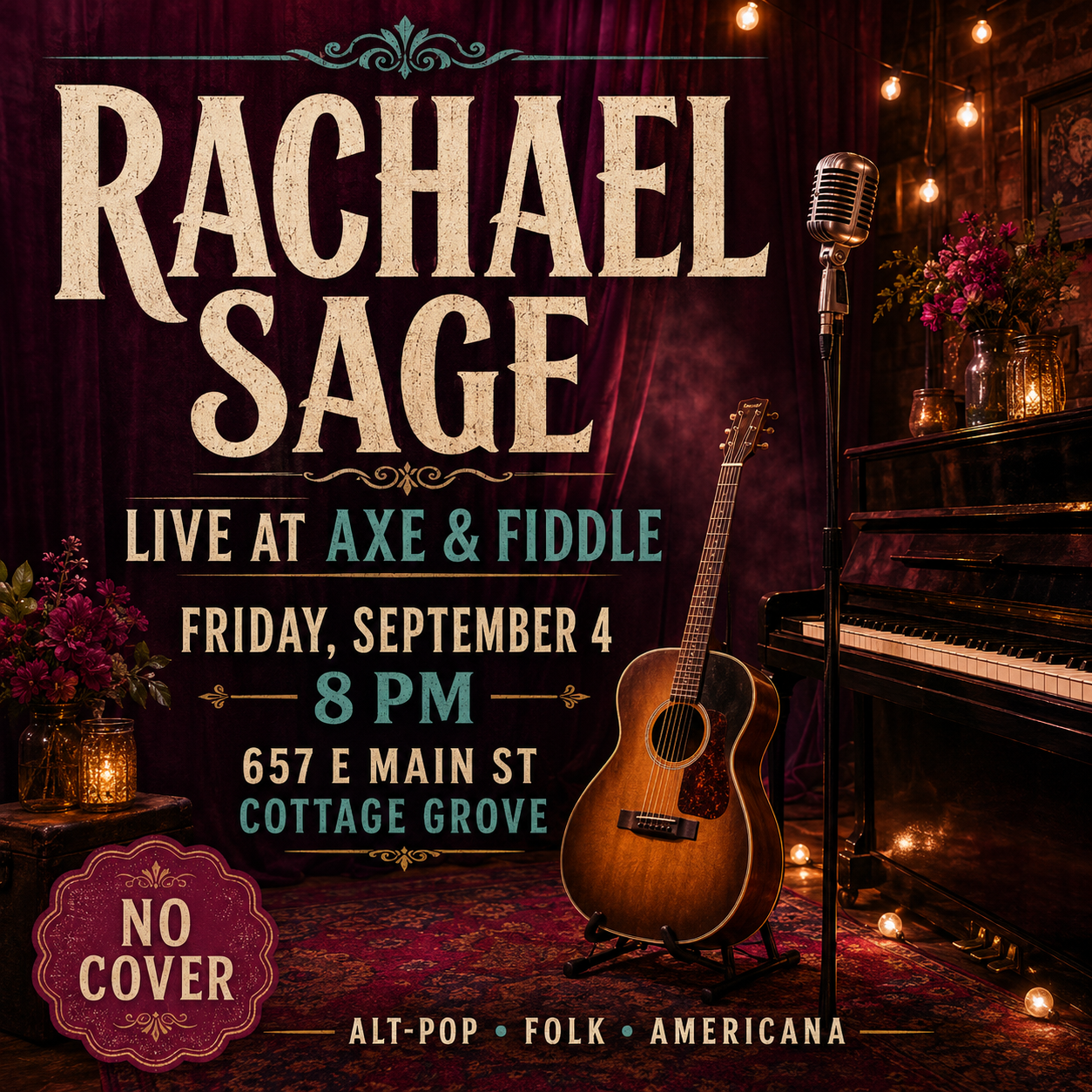 Rachael Sage Live at Axe & Fiddle