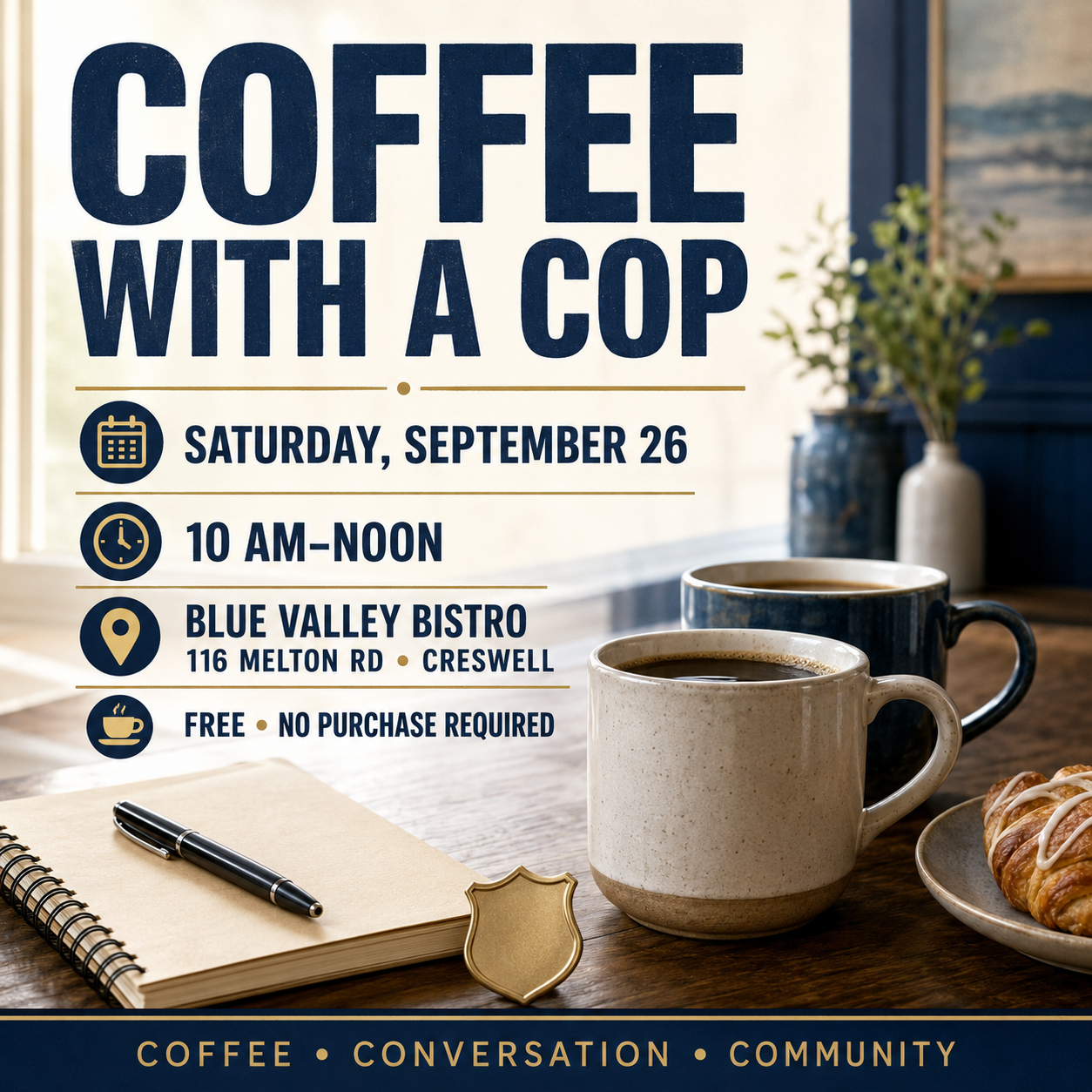 Creswell Coffee with a Cop