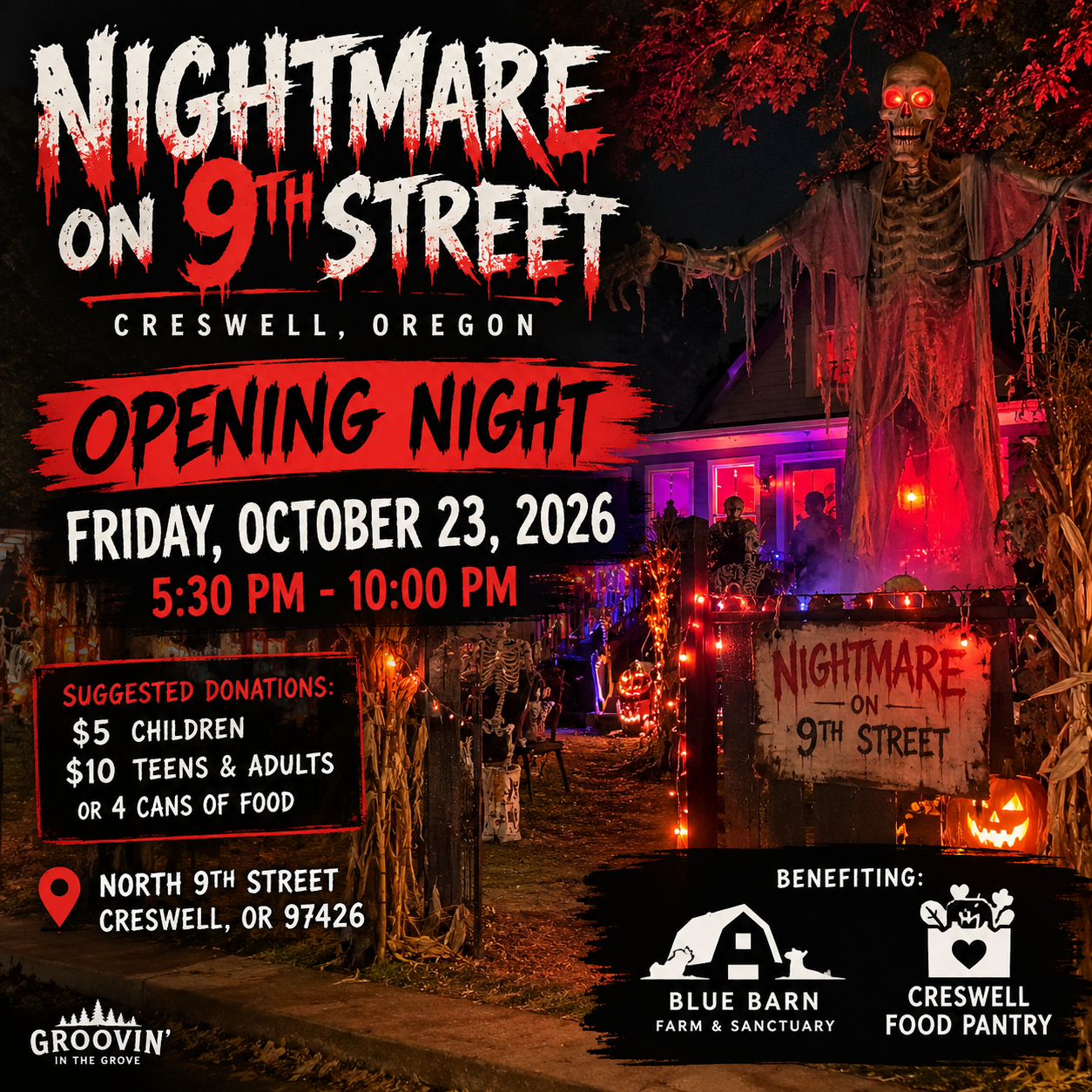 Nightmare on 9th Street 2026: Opening Night in Creswell, Oregon