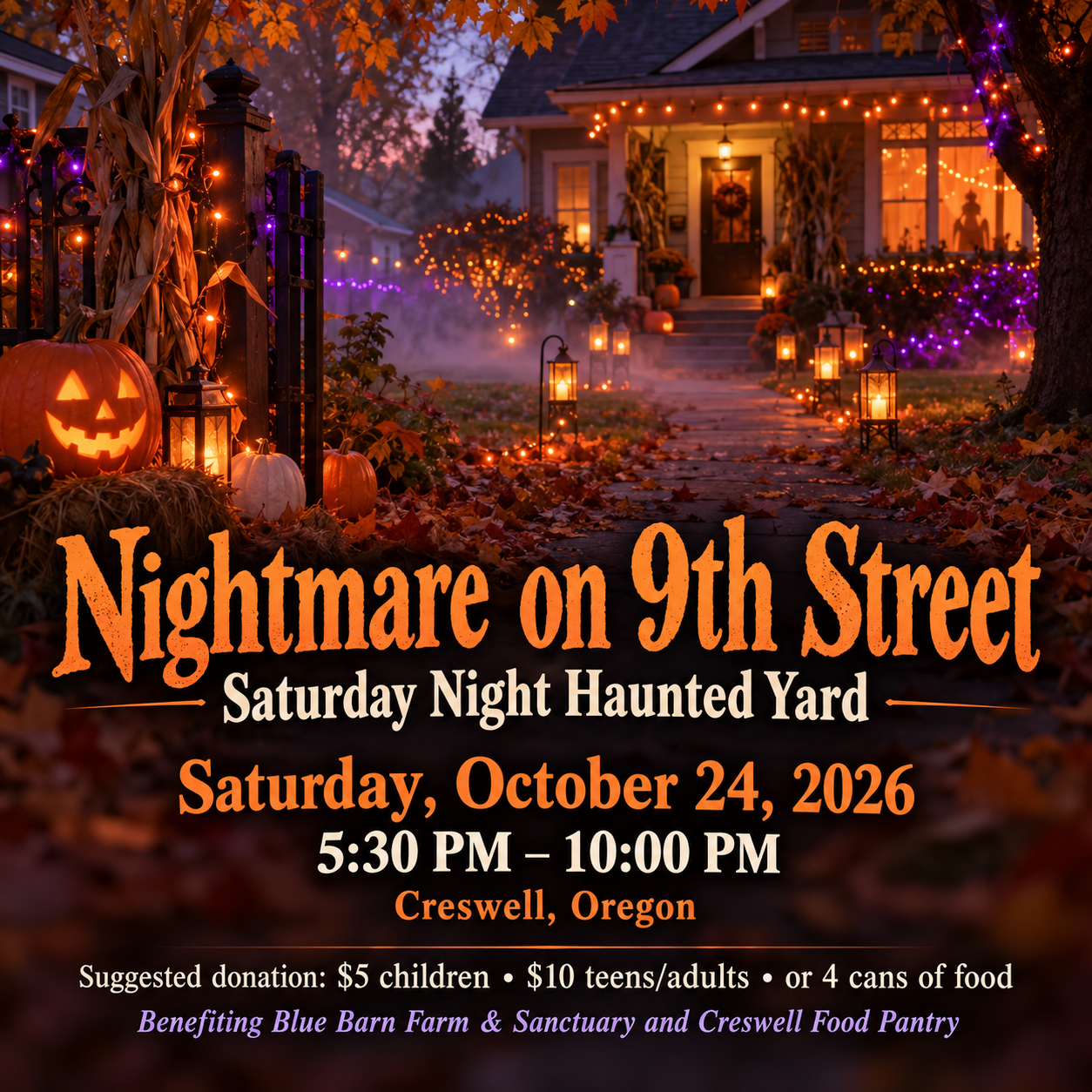 Nightmare on 9th Street 2026: Saturday Night Haunted Yard in Creswell