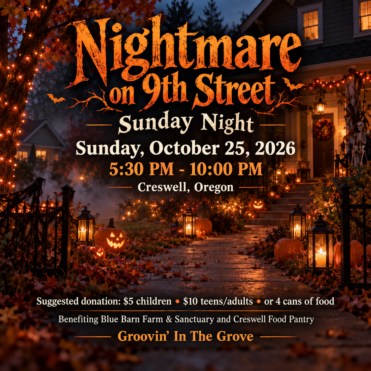 Nightmare on 9th Street 2026: Sunday Night Haunted Yard in Creswell