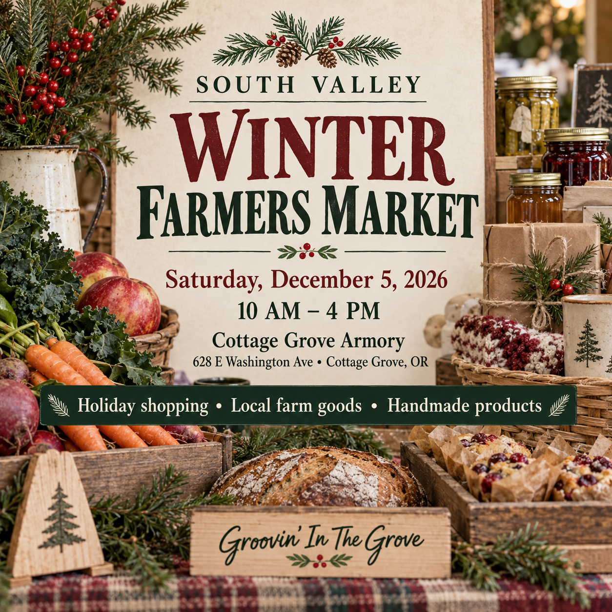 Cottage Grove Holiday Farmers Market 2026: December 5 Christmas Shopping at the Armory