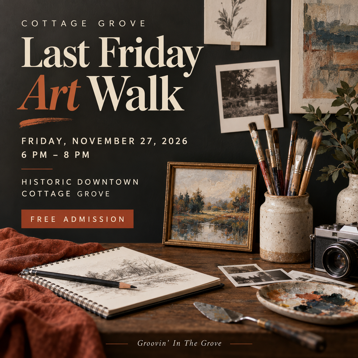 Cottage Grove Last Friday Art Walk 2026: November Downtown Art & Shopping