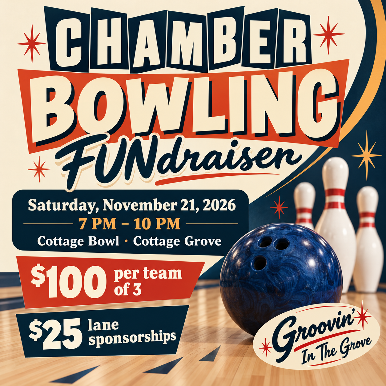 Cottage Grove Chamber Bowling FUNdraiser 2026 at Cottage Bowl