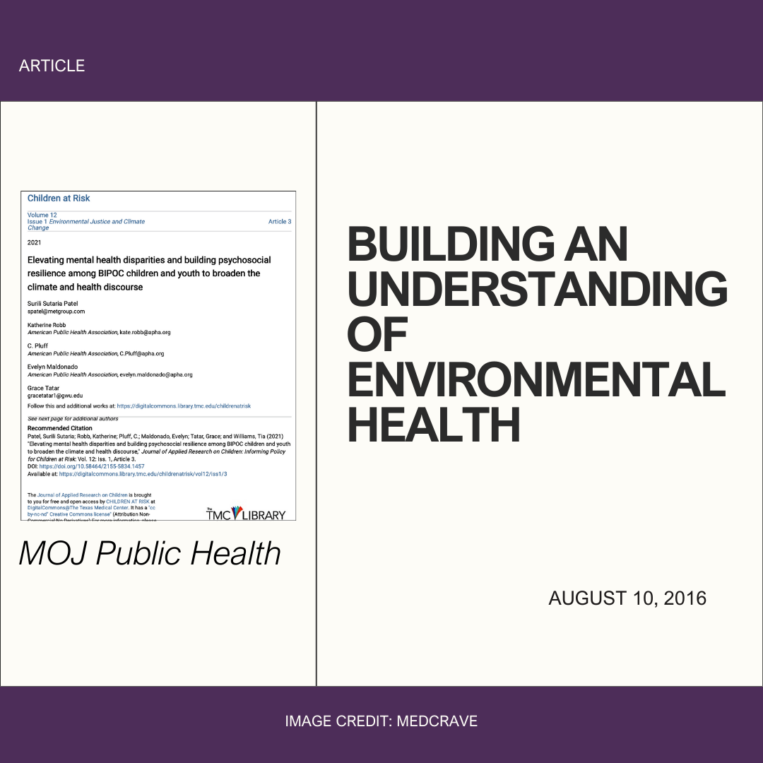Title: Building an Understanding of Environmental Health
Image: Article