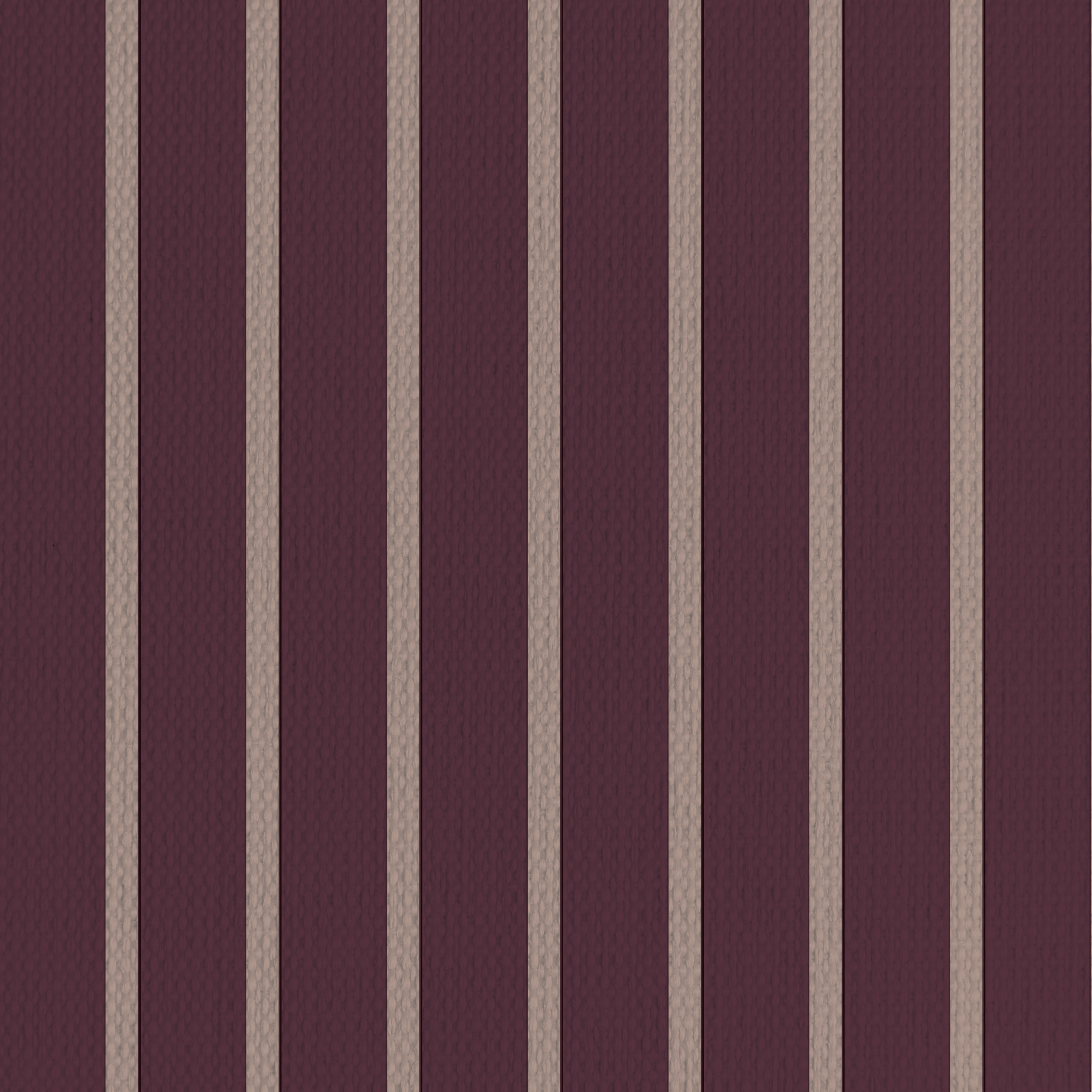 Close-up of textured maroon and beige striped fabric.