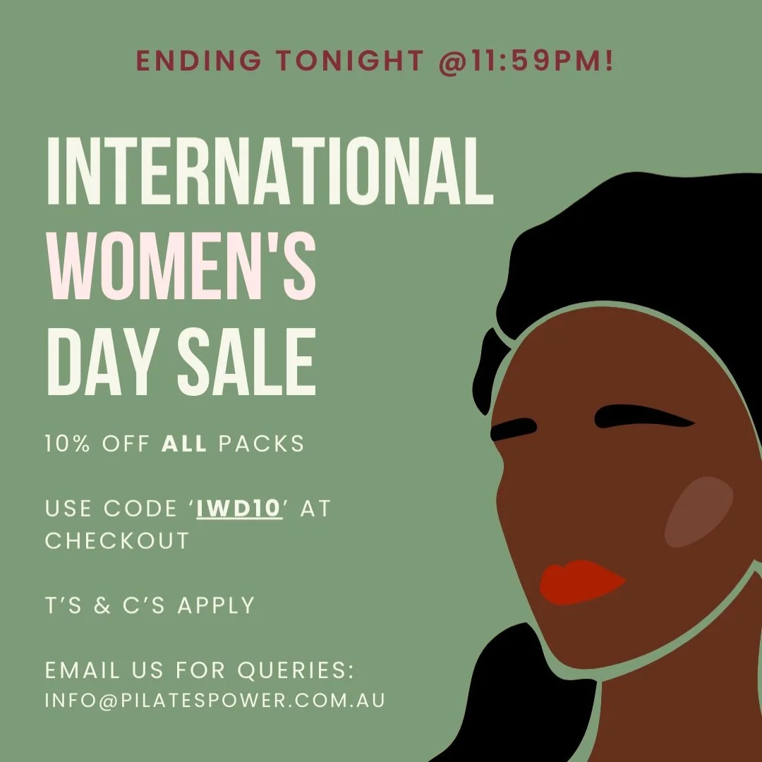 Happy #internationalwomensday everyone ❤️ Last chance to grab this sweet deal and celebrate this special day with us! 👯&zwj;♀️

Our 10% OFF class pack sale ends tonight at 11:59 PM.
Use code &lsquo;IWD10&rsquo; at checkout before it&rsquo;s gone.

#