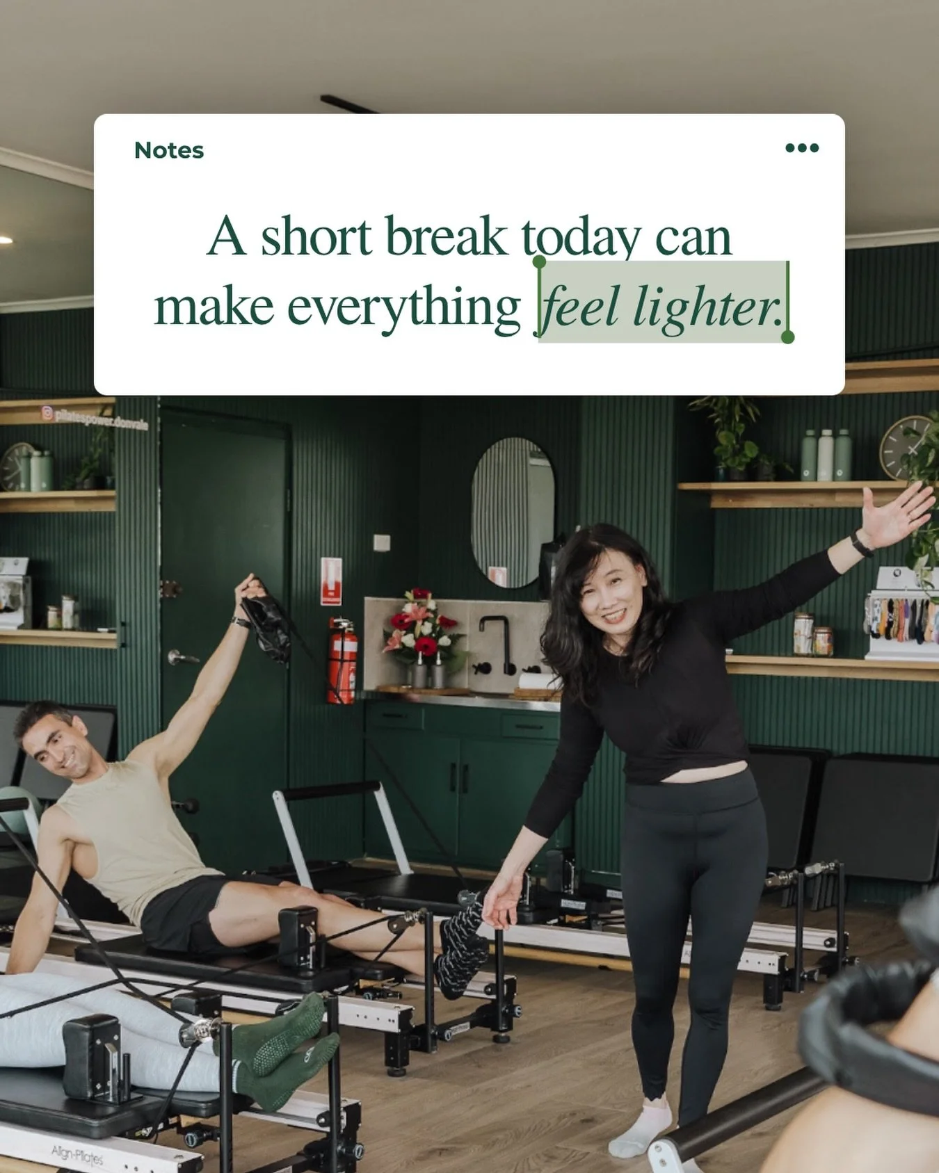 A short break today can make everything feel lighter 🧘🏽&zwj;♀️

As the days get shorter and winter approaches, it&rsquo;s easy to spend less time moving and soaking up the benefits of daylight.

A 45-minute class is the perfect chance to step away 