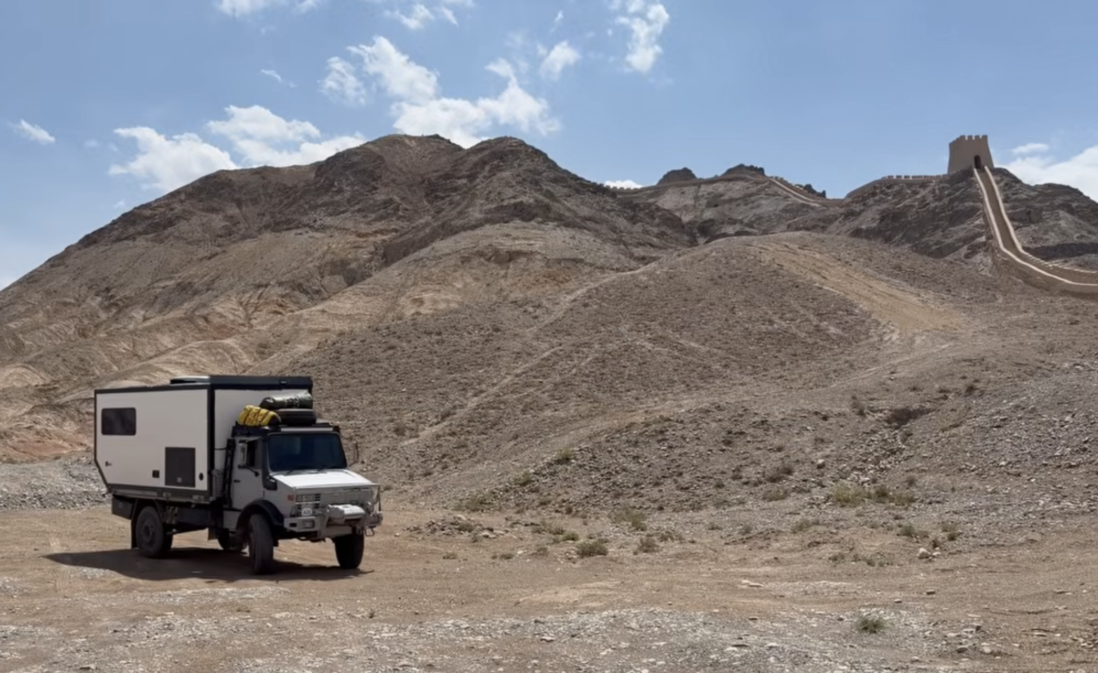 Expedition Habitats Box next to Great wall of China