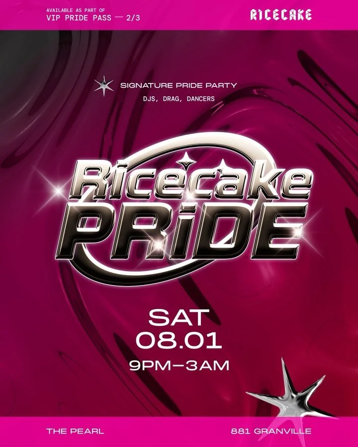 Our biggest night of the year is back! Aug 1 at The Pearl. Ricecake PRIDE is the one.

DJs. Drag. Go-gos. The Pearl at full capacity. Your people, all in one room.

𝗙𝗘𝗔𝗧𝗨𝗥𝗜𝗡𝗚
❣️ Star Doll (CDR S6) | @itsstardoll&nbsp;
❣️ Tiffany Ann Co (CDR 