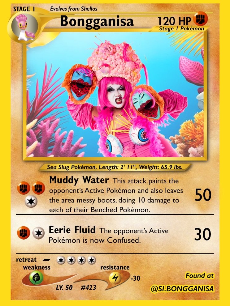 Bongganisa | @si.bongganisa
Fighting-type Sea Slug Pok&eacute;mon with the attack &ldquo;Eerie Fluid.&rdquo; Lead with it to leave their Active Confused, then Muddy Water to splash the whole bench. Messy boots, messier board.

Pok&eacute;Pop
📍 @bird