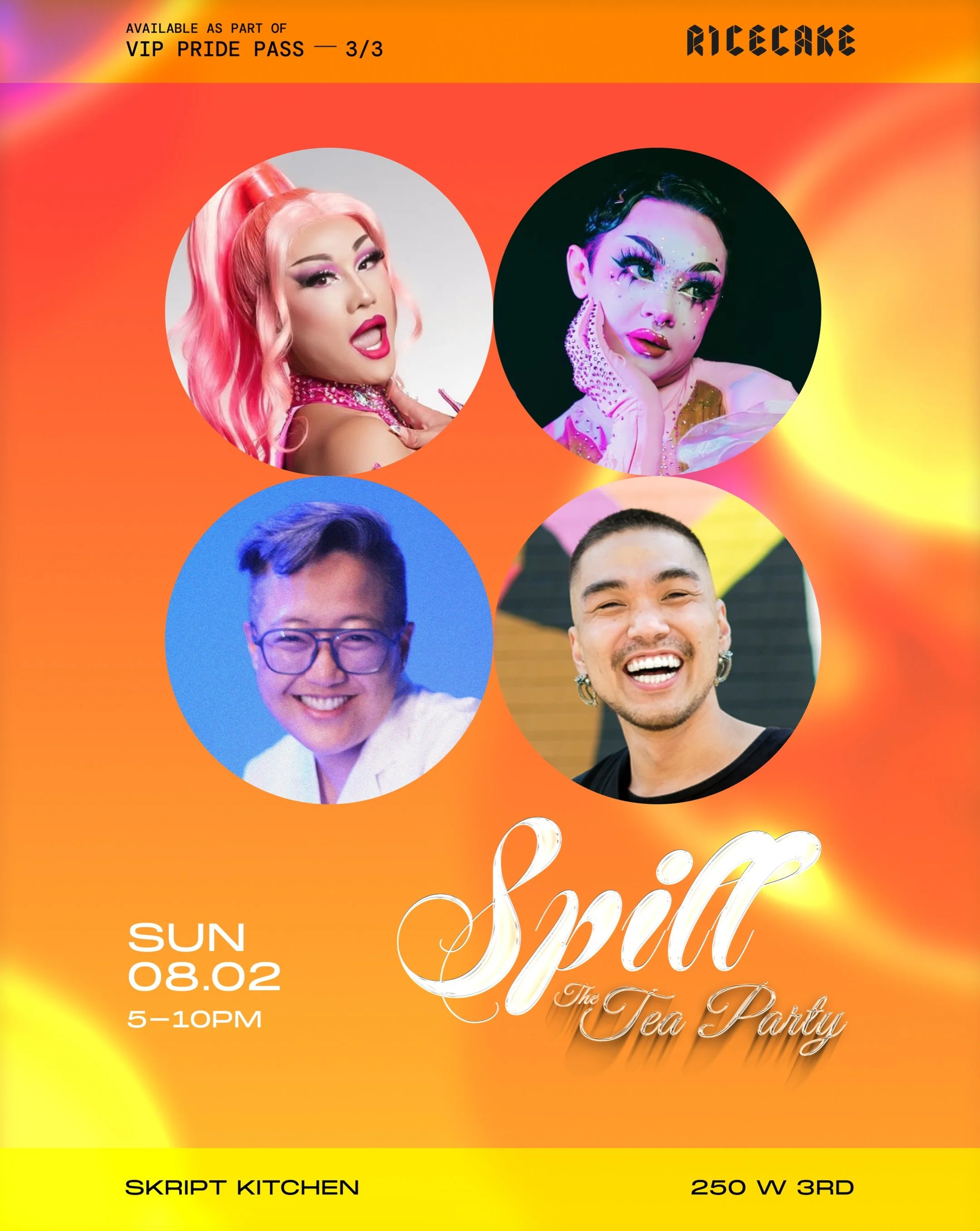 The tea is served hot, and it&rsquo;s Asian (duh). Meet your SPILL cast.

A tea party, but make it queer, Asian, and slightly unhinged. The pinkies are up, the tea is being spilled, and everybody is staying fed. Come for the matcha, stay for the good