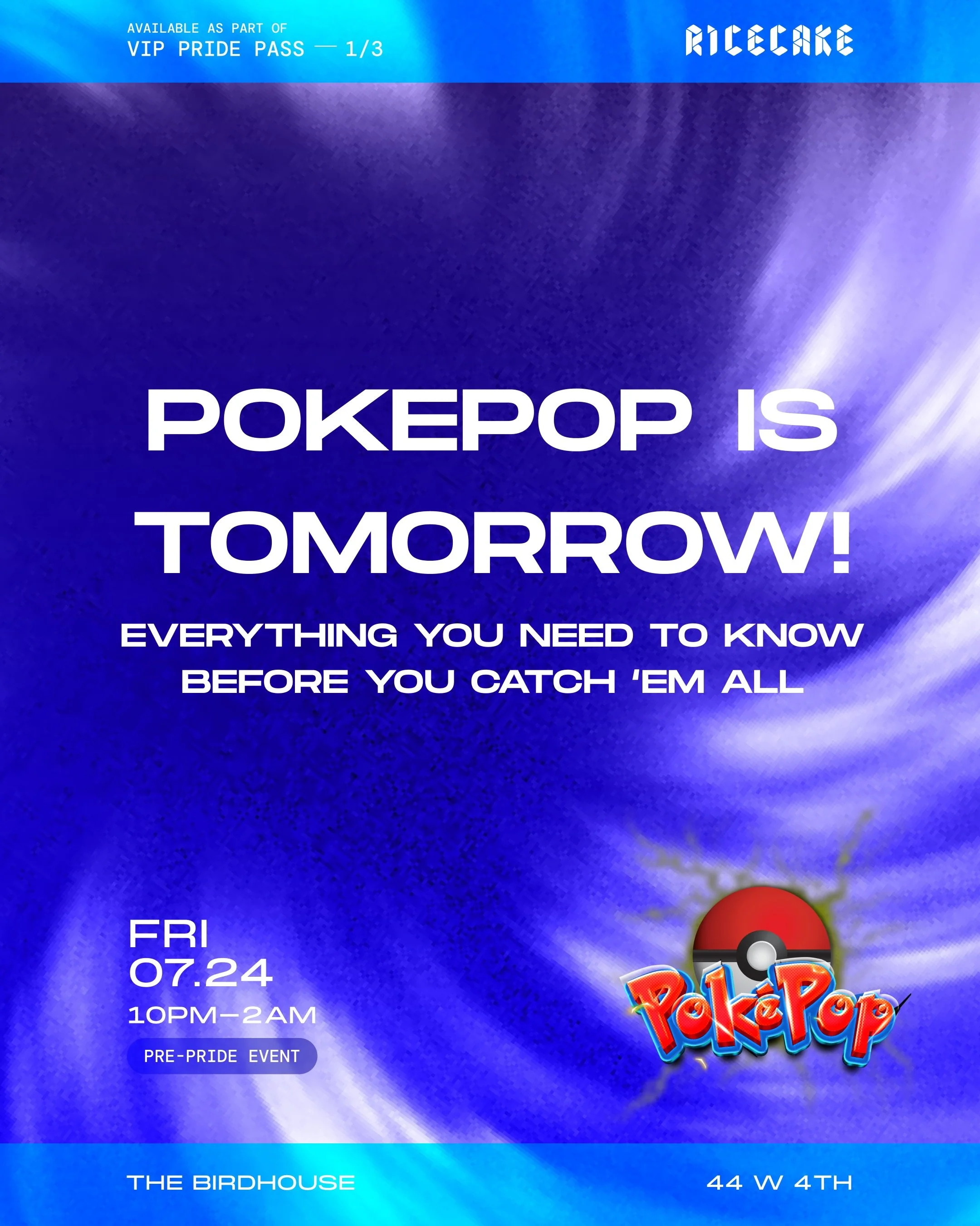Pok&eacute;Pop is tomorrow and we&rsquo;ve got everything you need to catch &lsquo;em all. Consider this your Pok&eacute;dex for the night. 👀

Drag show in two acts (11pm and 12am). Flash tattoos first come, first served. Pok&eacute;mon Stadium on t