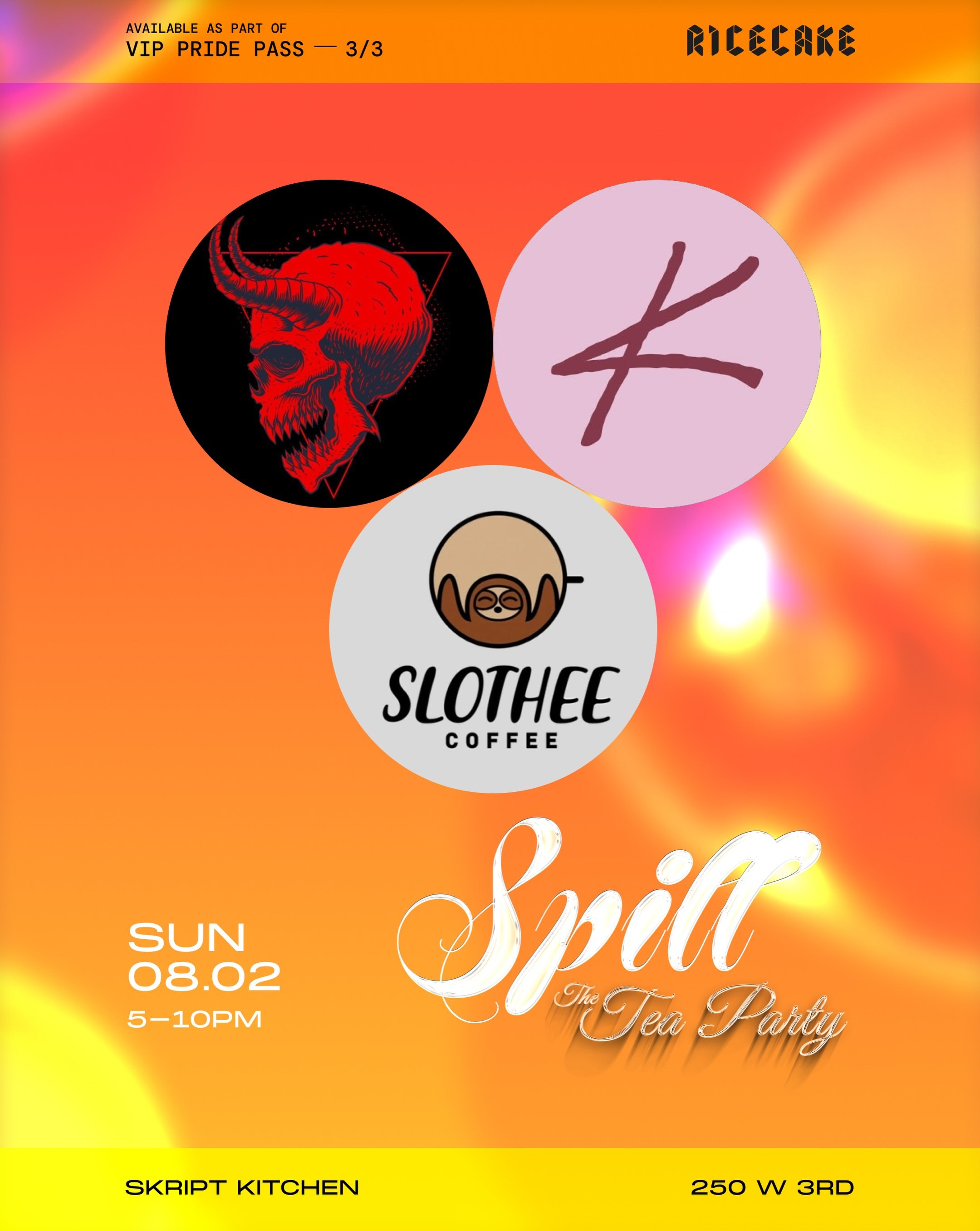 You can&rsquo;t spill tea on an empty stomach. Meet the SPILL vendors.

@hornyandco is serving dumplings with their signature hot sauces
@restaurant.kavita is serving kebabs and tea cocktails
@slothee.coffee is keeping the caffeine flowing so nobody 