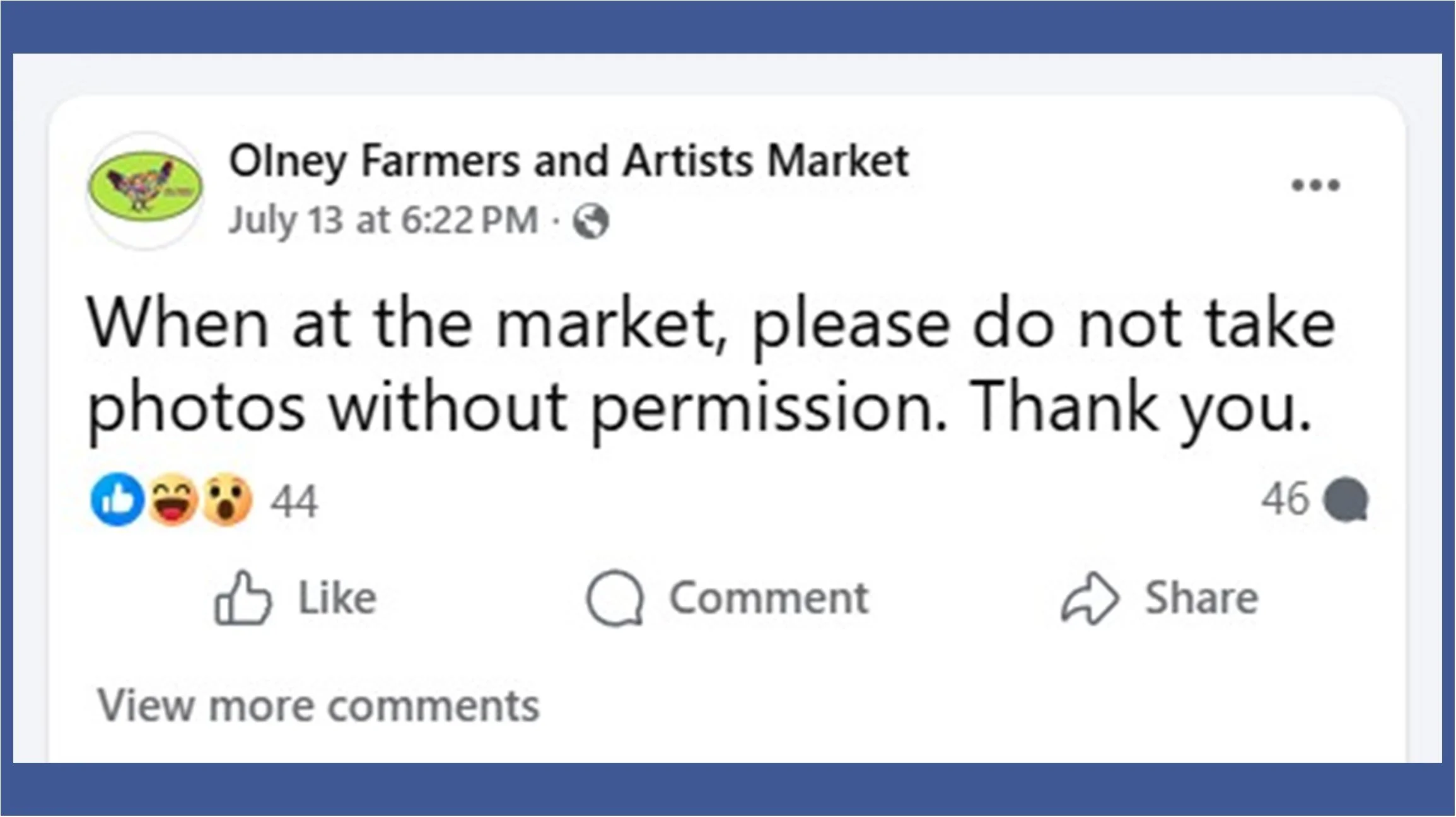 PR Crop Failure at Olney Farmers Market