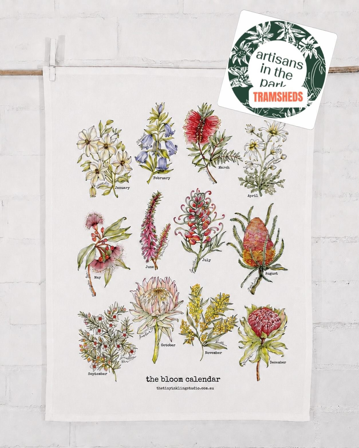 Your Aussie birth month flower is&hellip;? Mine is Bluebell 😉 Teatowels, new @artisansintheparksydney Market at Tramsheds on Saturday