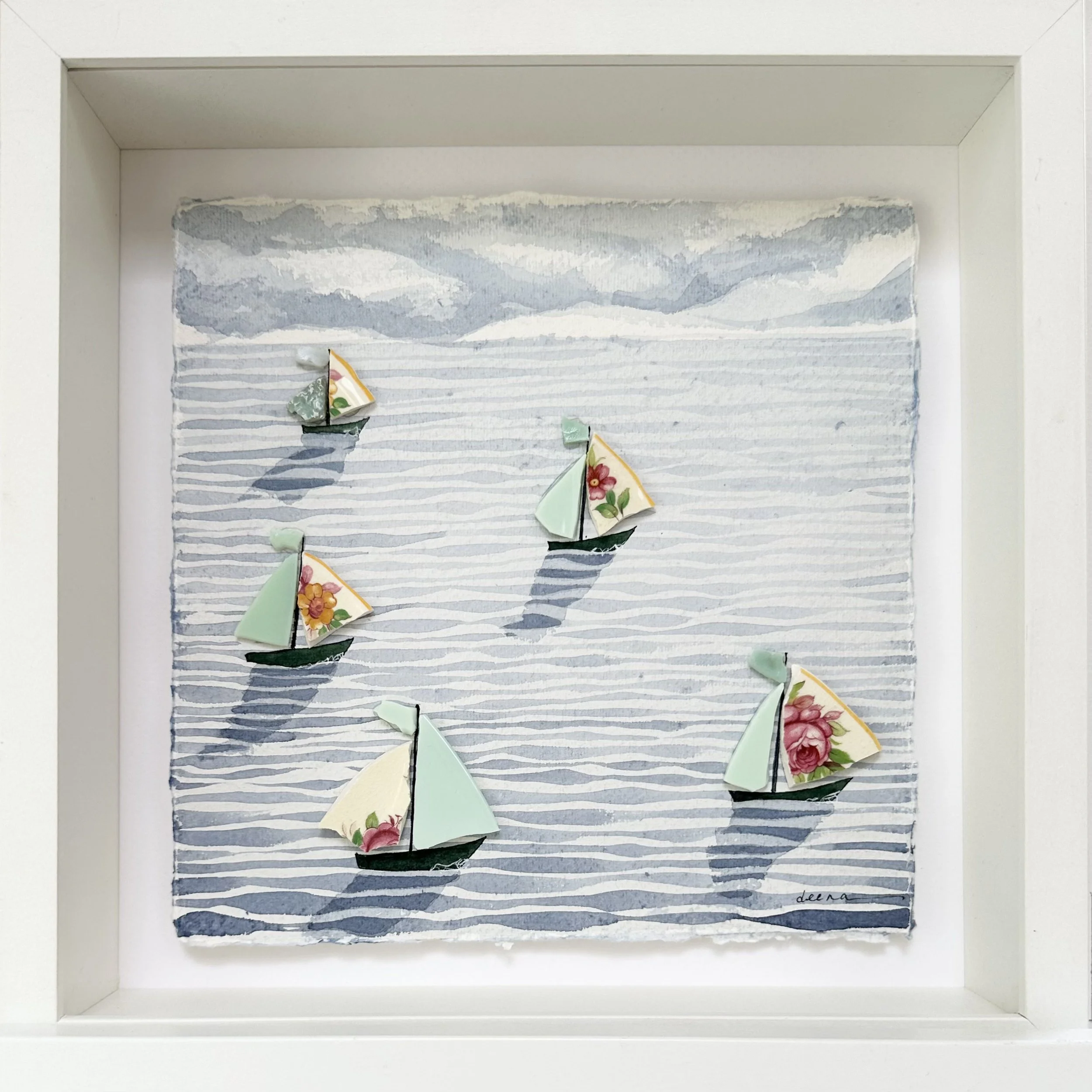 Sailboats #RS106 - Framed