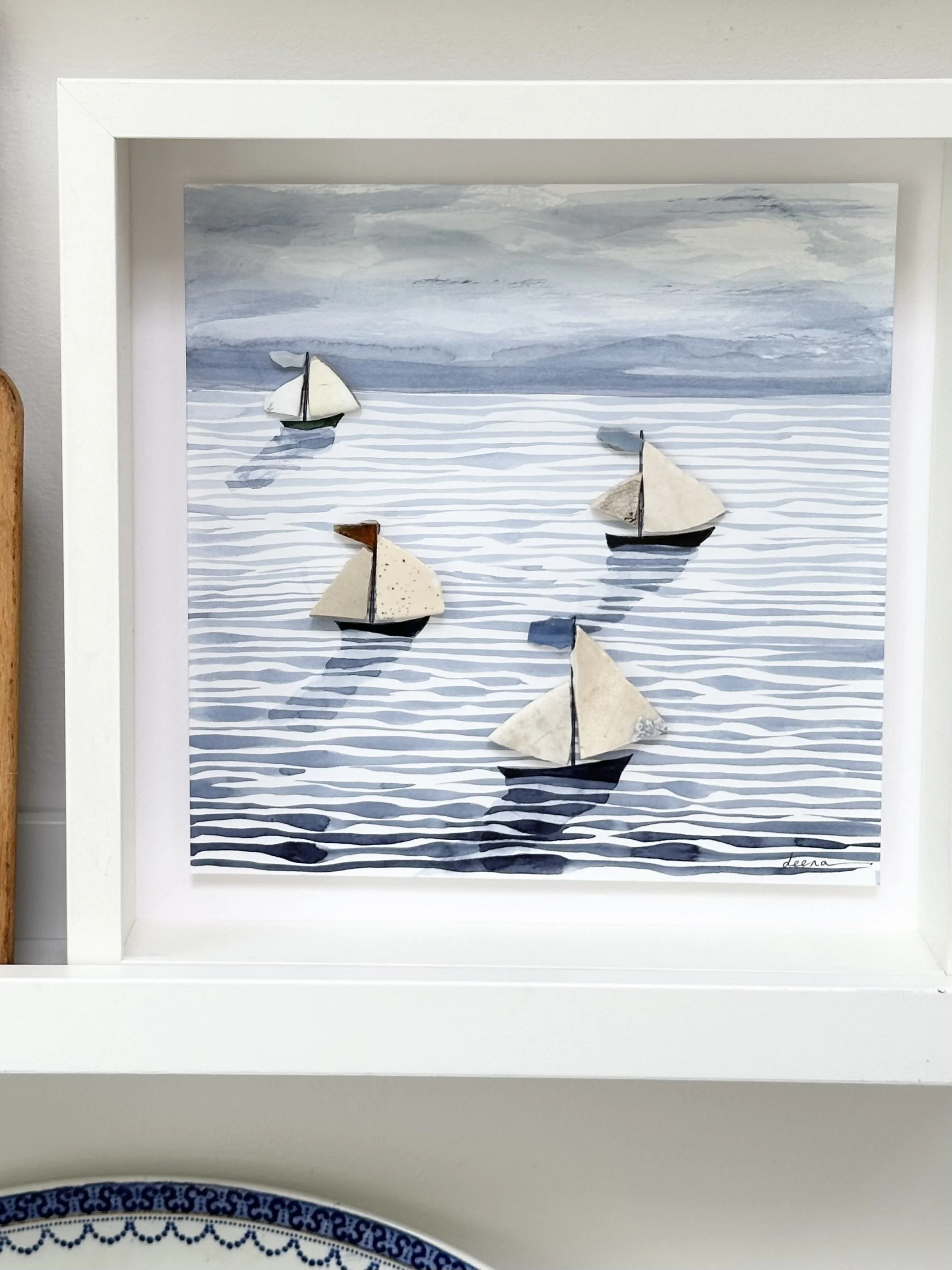 Sailboats #RS109 - Framed