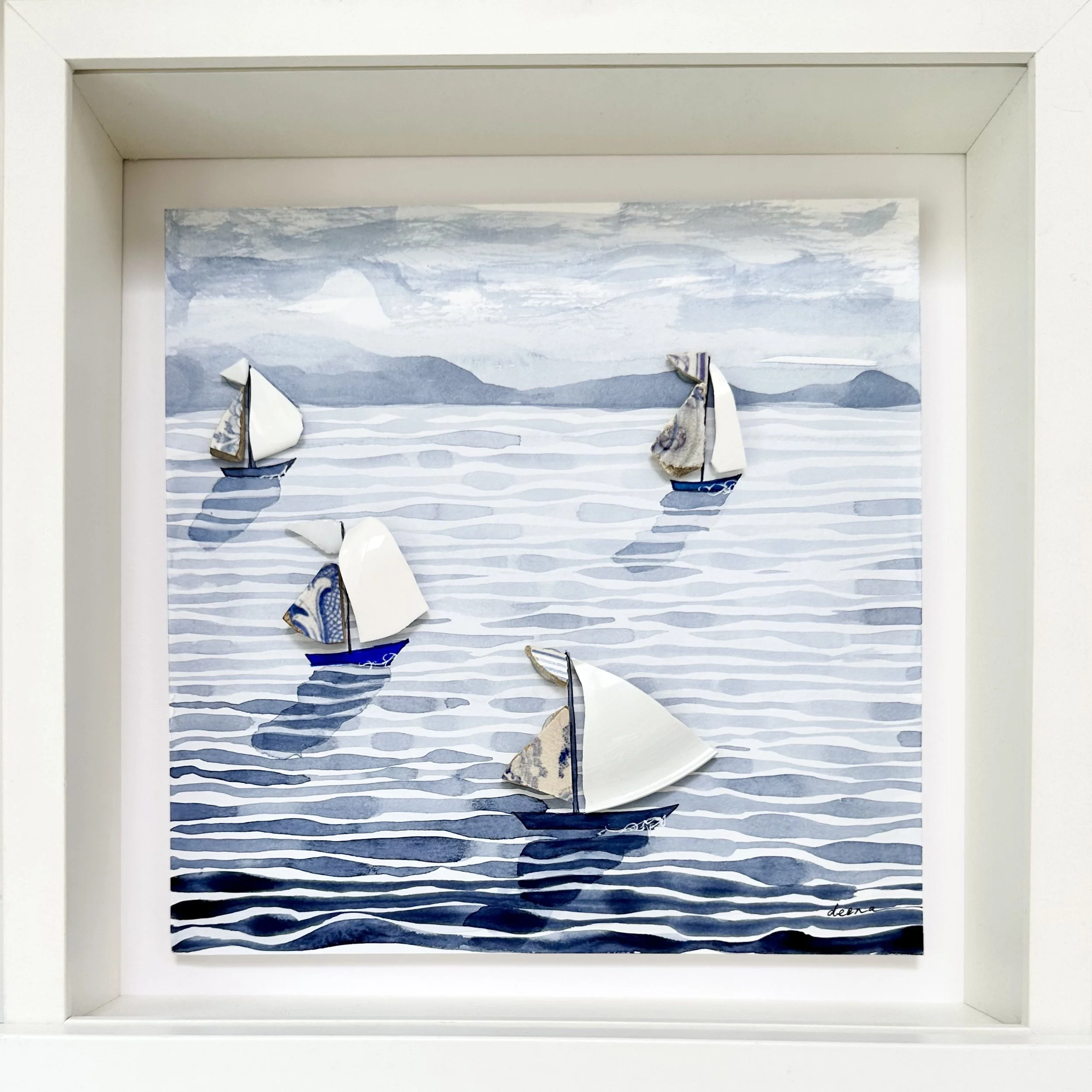 Sailboats #RS105 - Framed