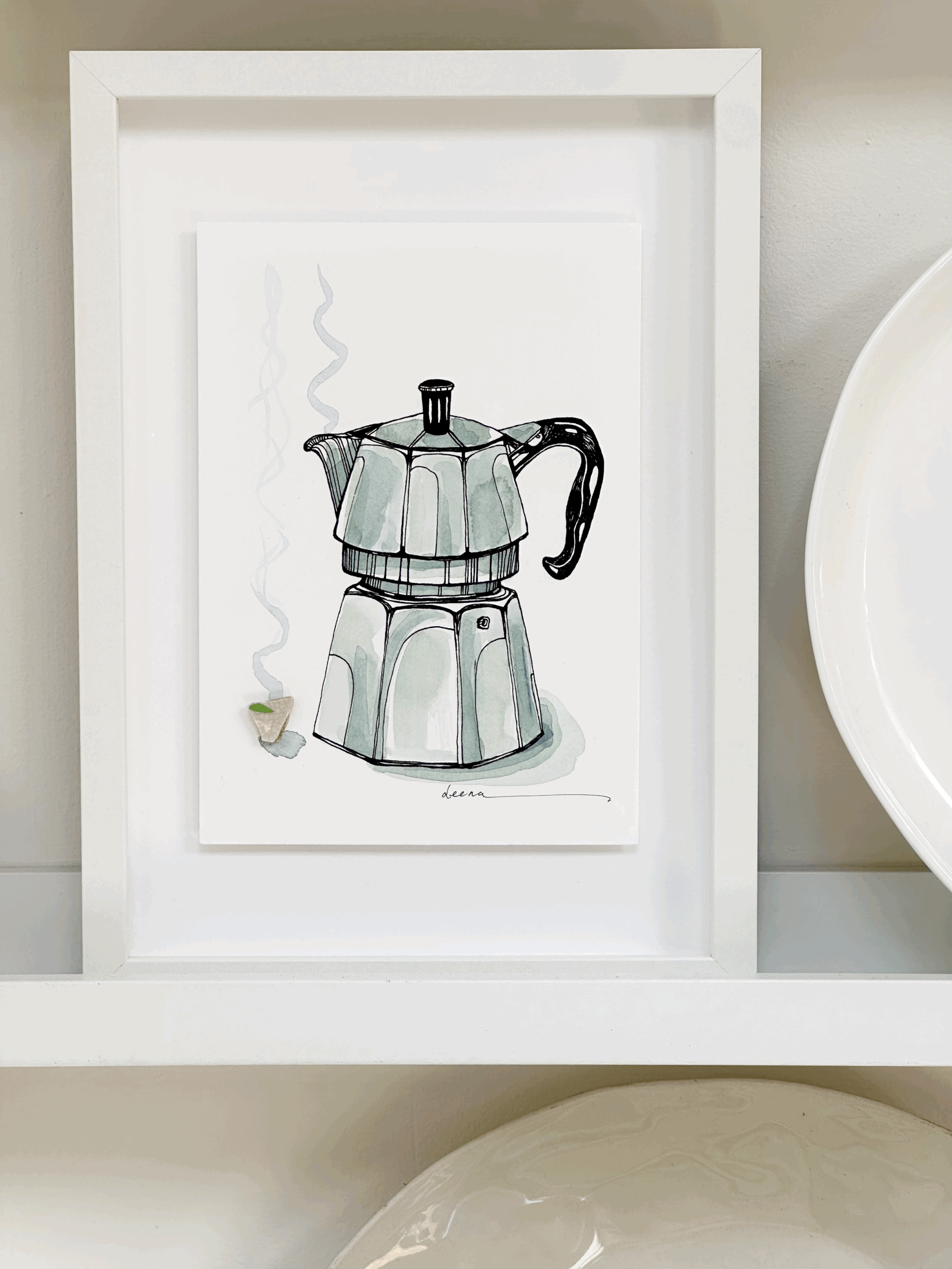 Coffee Pot #CP103 - Framed