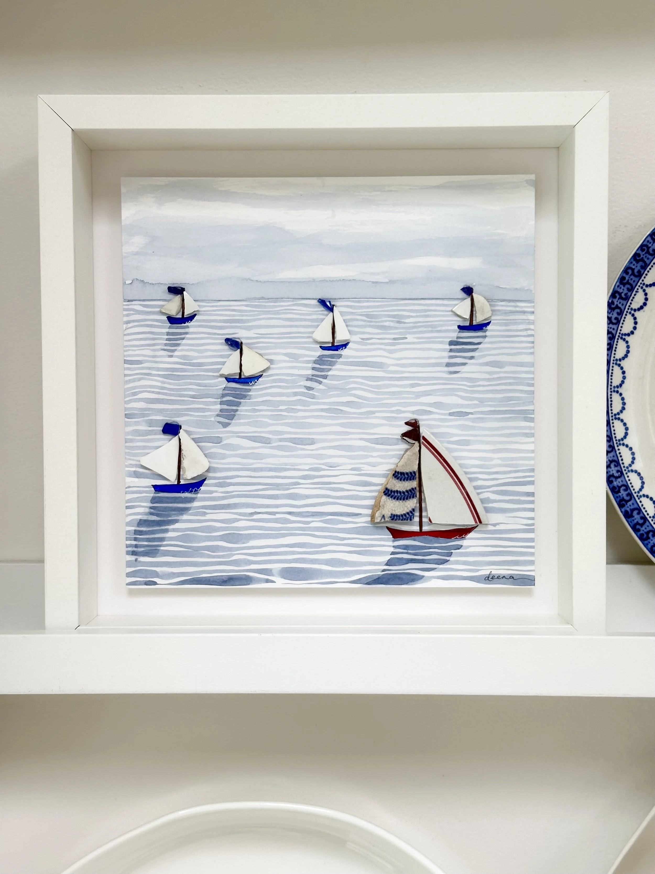 Sailboats #RS112 - Framed