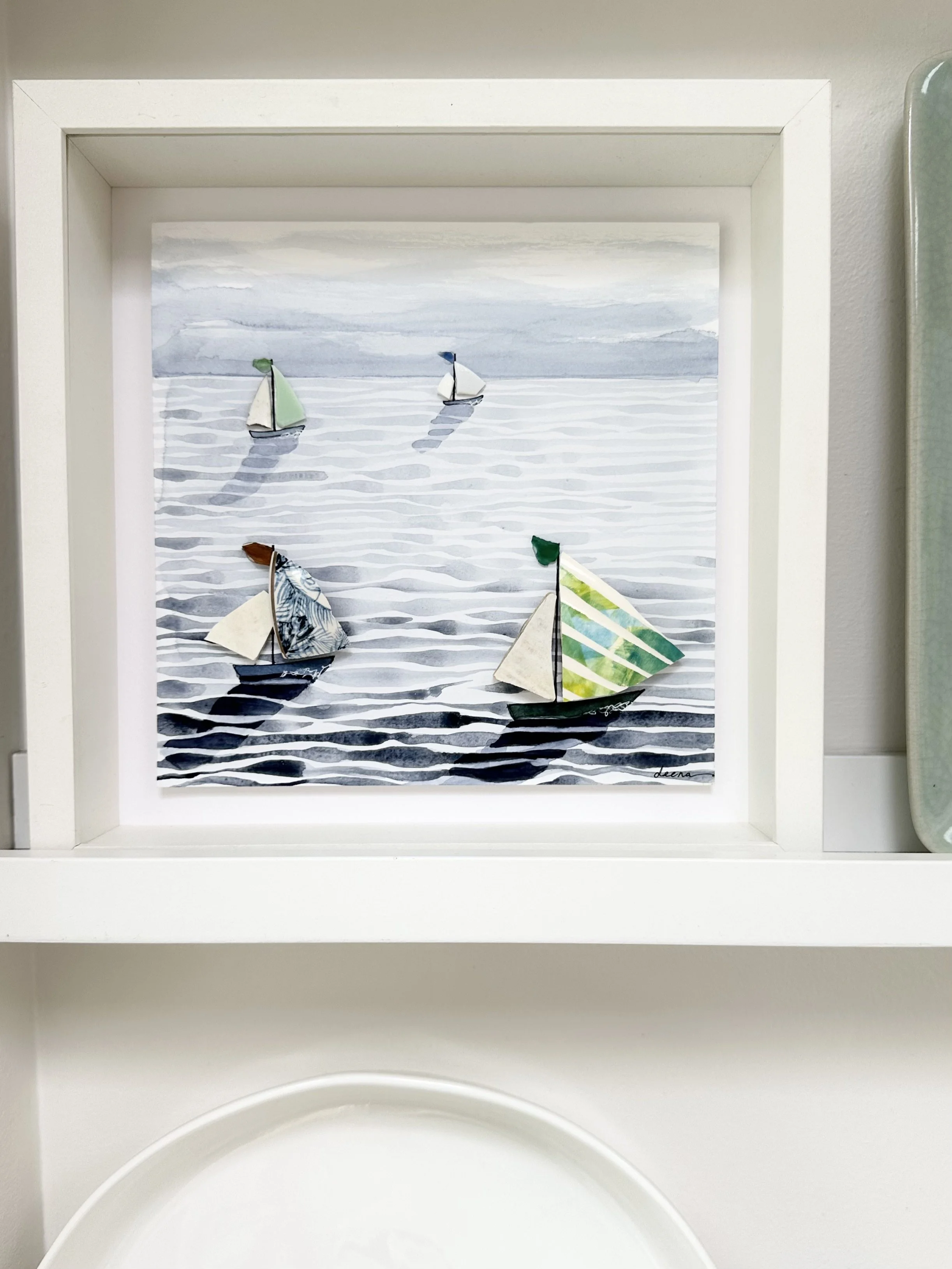 Sailboats #RS107 - Framed