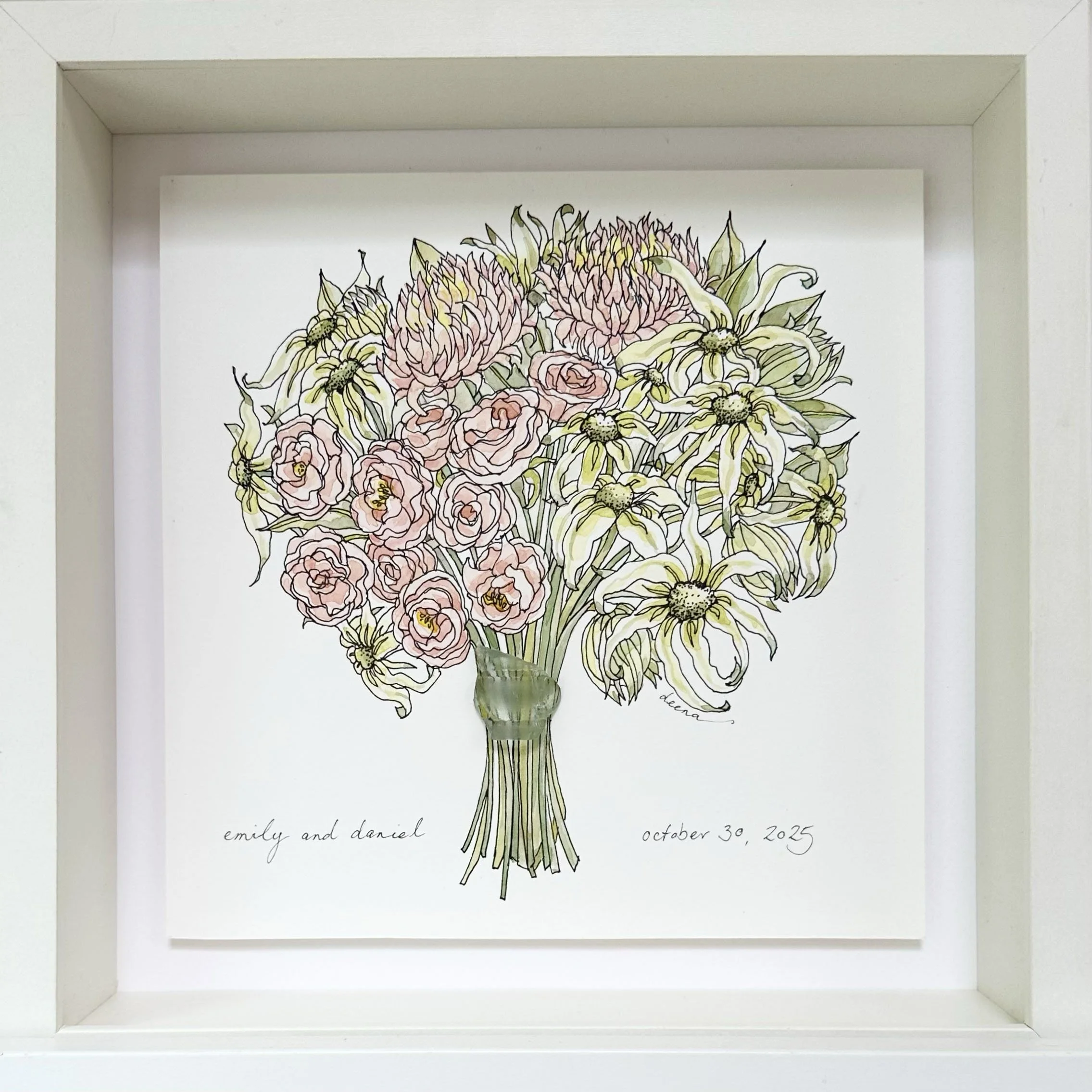 Wedding Bouquet      27cm x 27cm - Framed