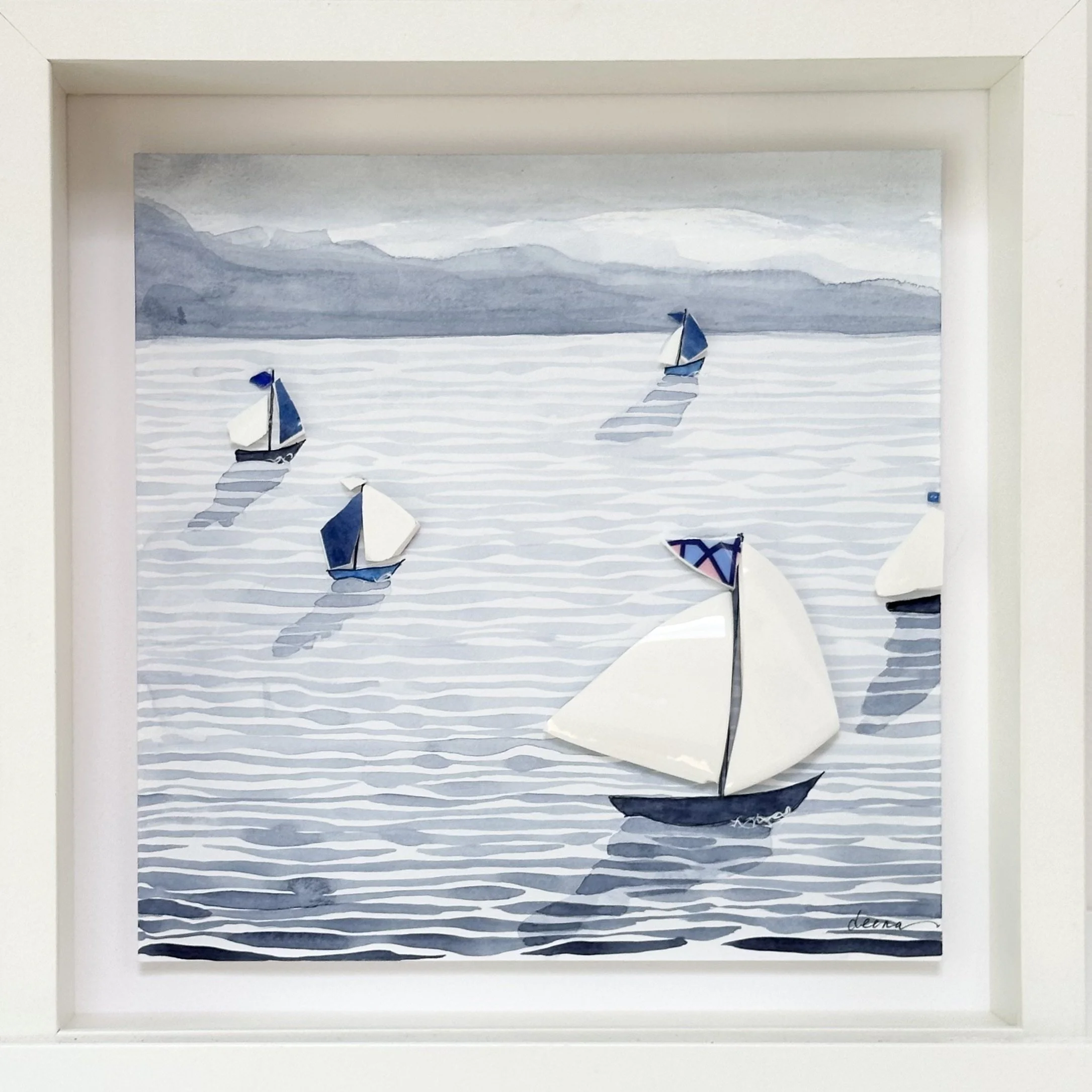 Sailboats #RS104 - Framed