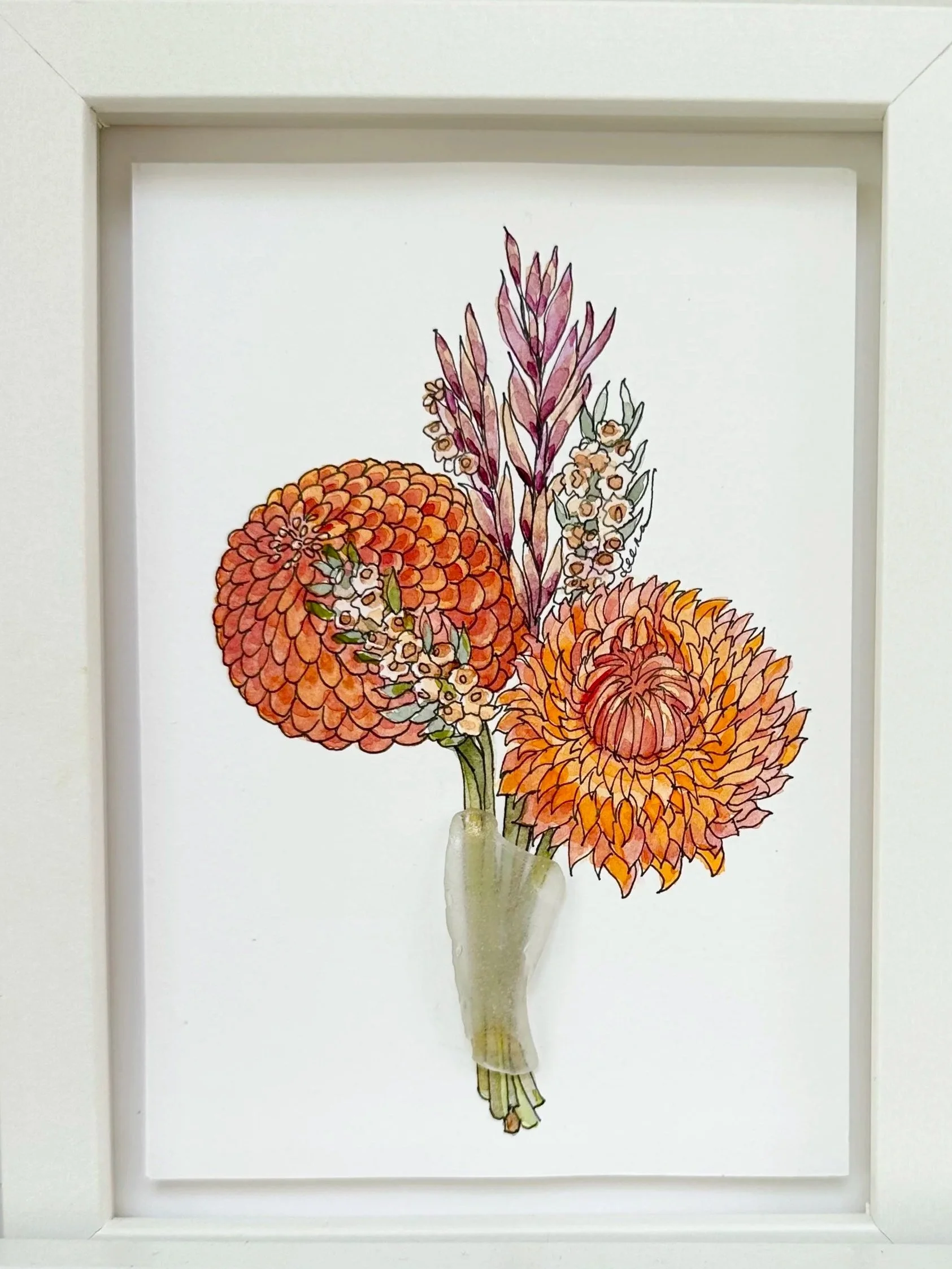 Buttonhole  15cm x 20cm - Framed