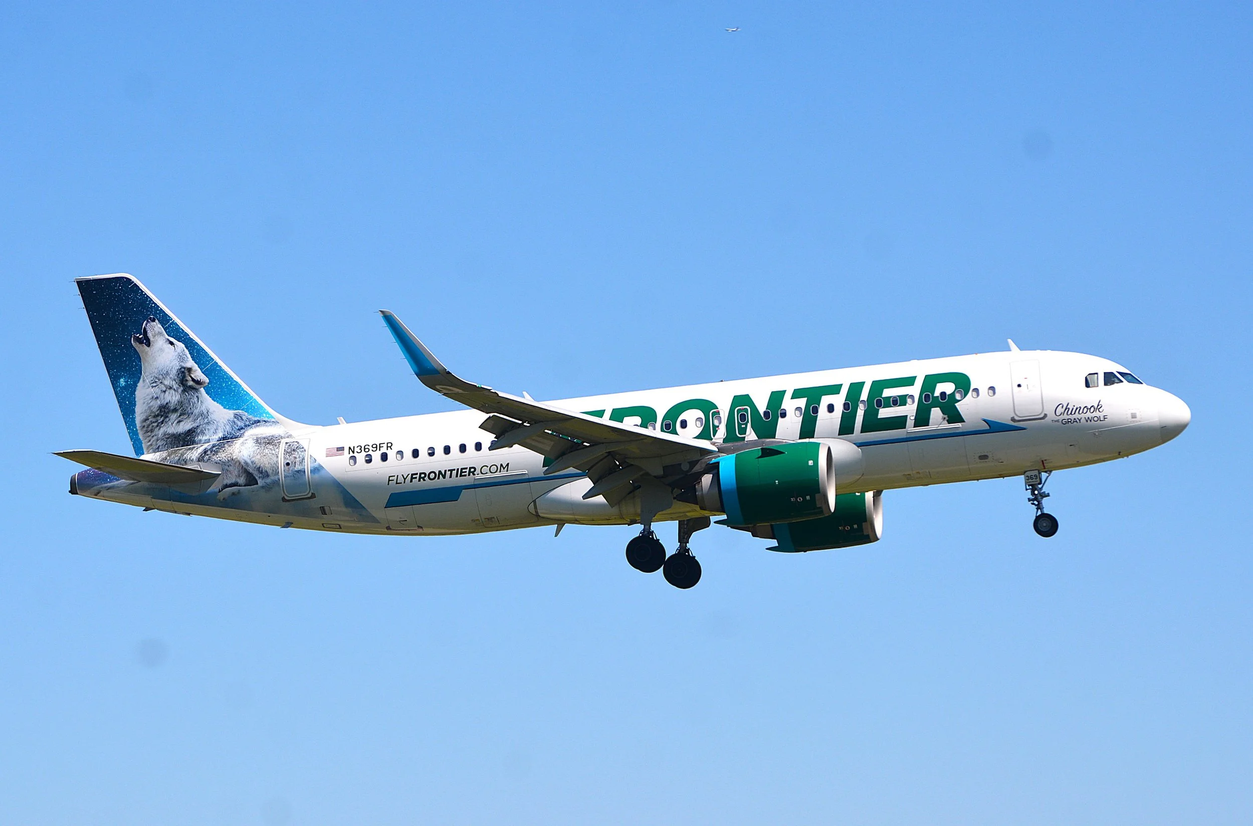 N369FR A320 CHINOOK GREY WOLF ORD 10C