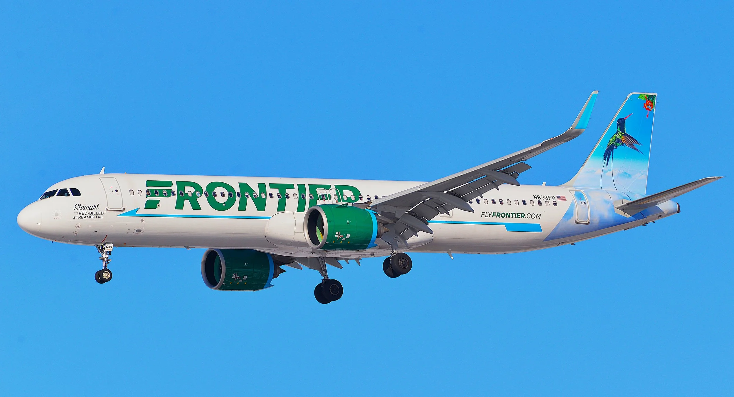 N633FR A321 STEWART RED BILLED STREAMTAIL ORD 28C