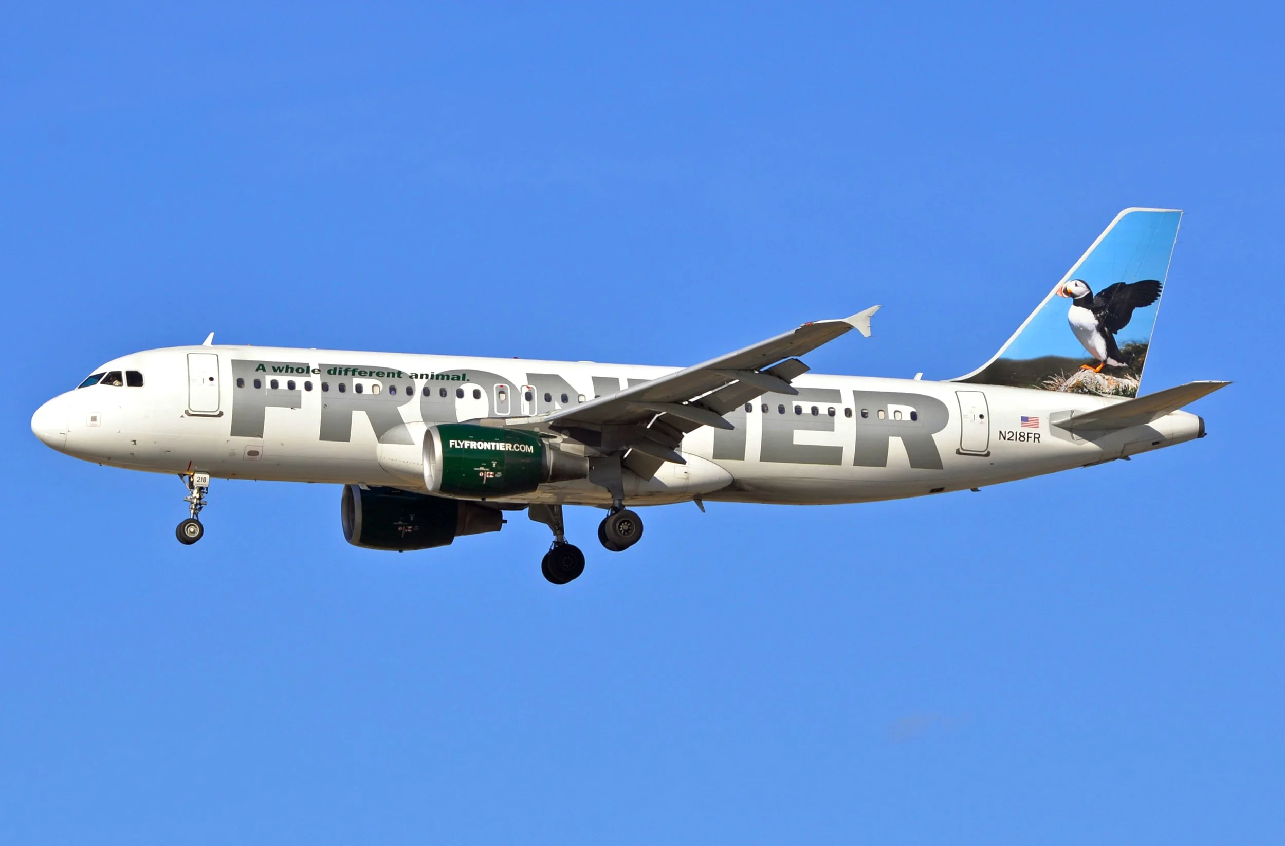 
N218FR A320 PUFFIN ORD 28C