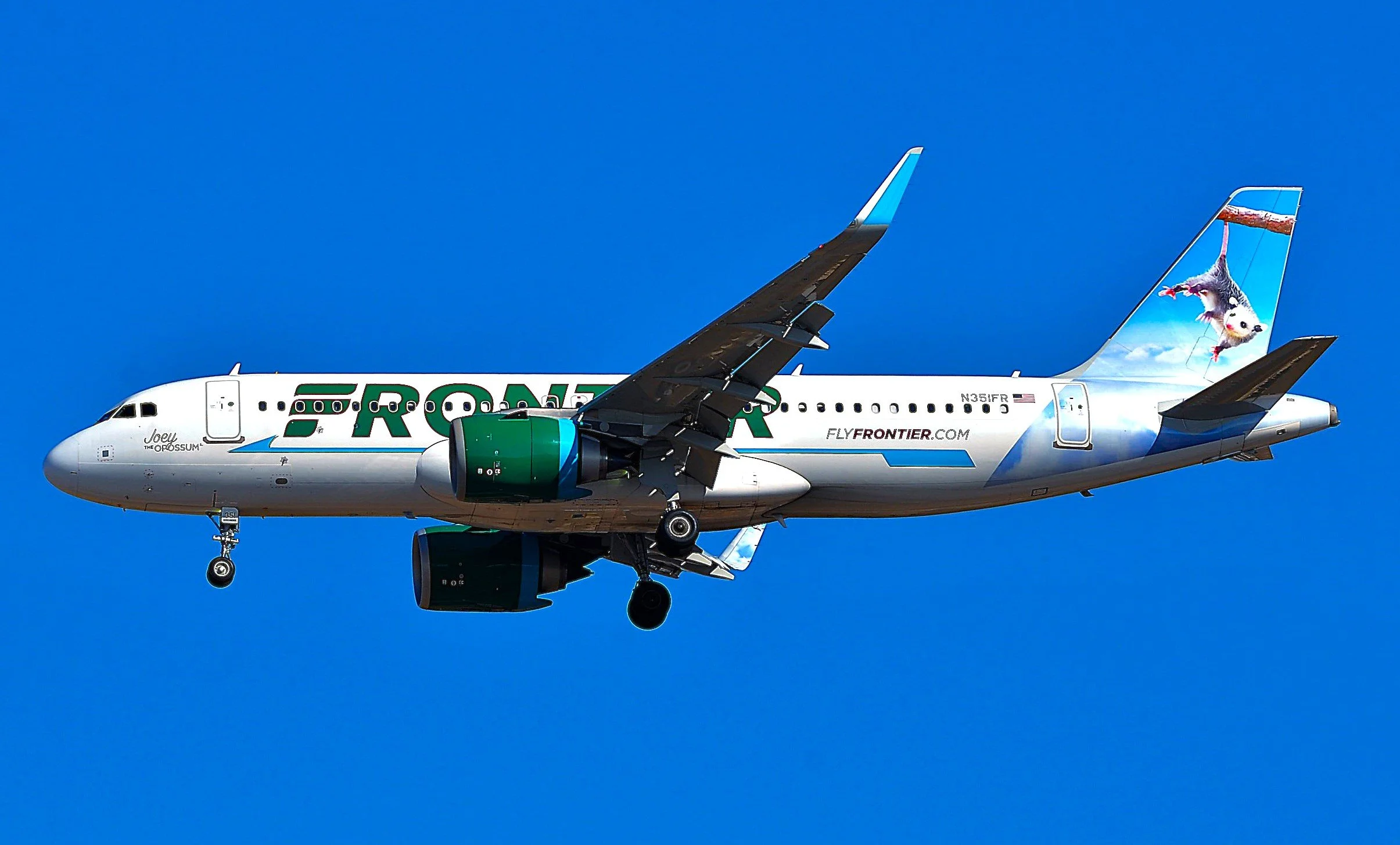 N351FR A320 JOEY OPOSSUM ORD 28C