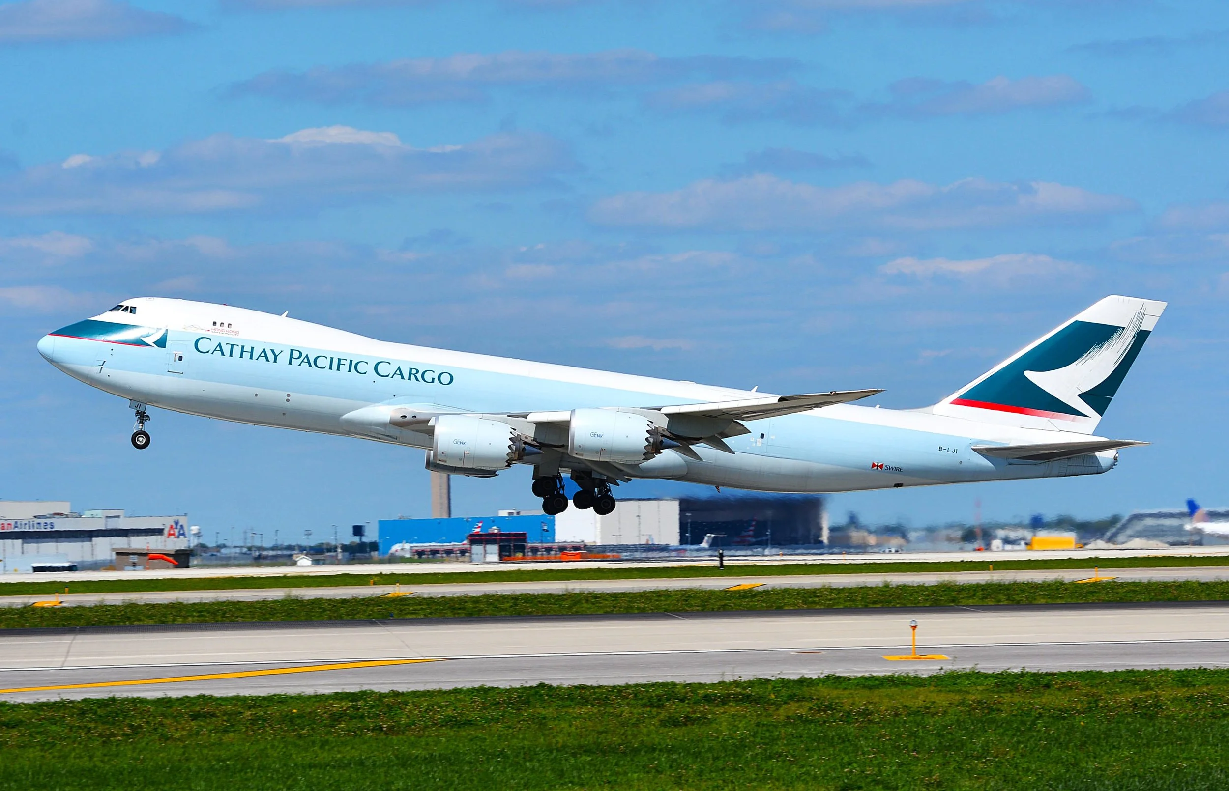 B-LJI B.747-800F CATHAY PACIFIC ORD 27L DEPARTING







F