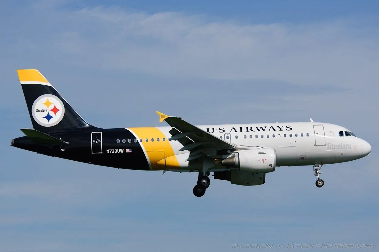M733UW  US AIRWAYS PITTSBURG STEELERS A320 ORD