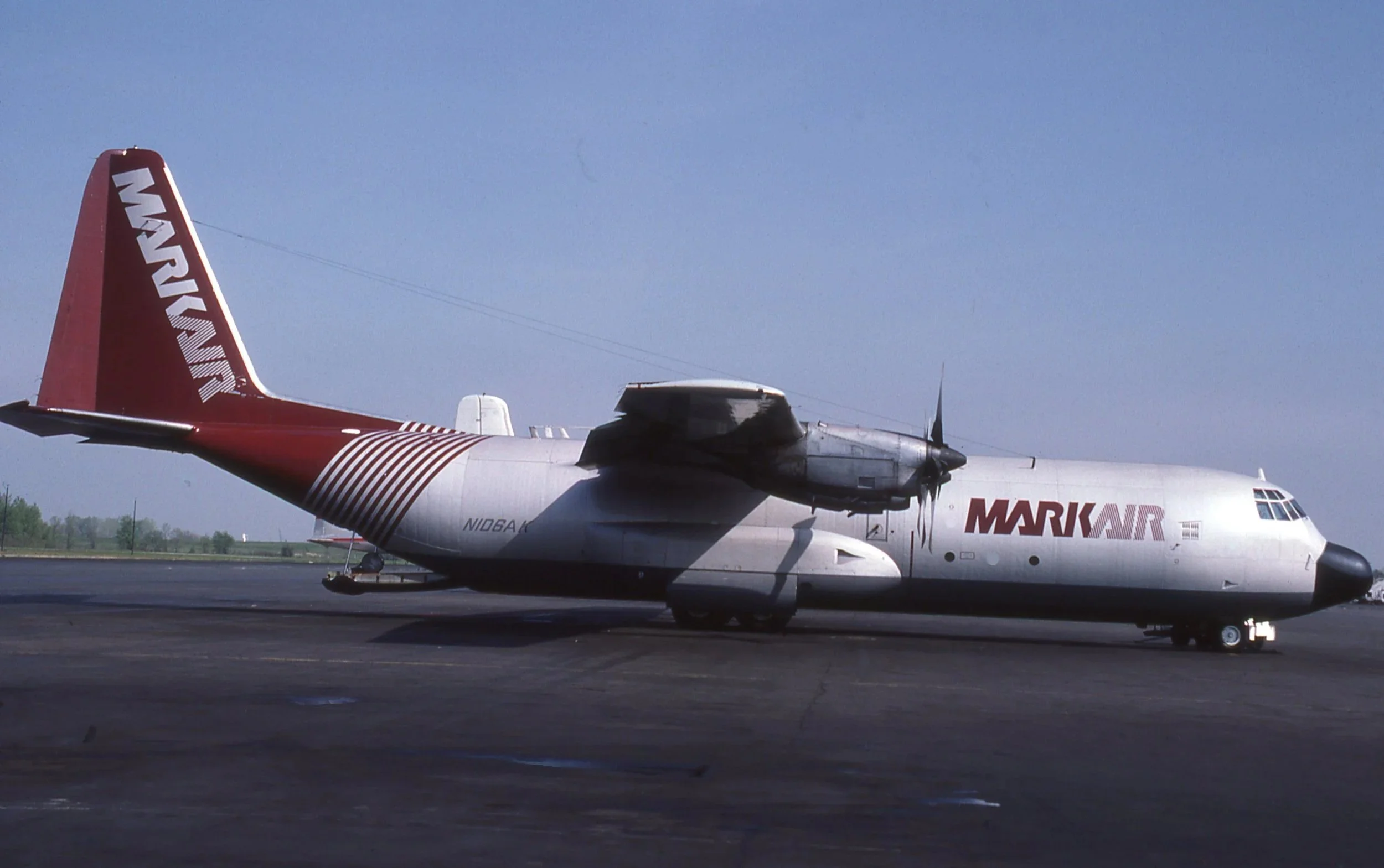 N106AK MARKAIR C-130 ZANTOP RAMP YIP