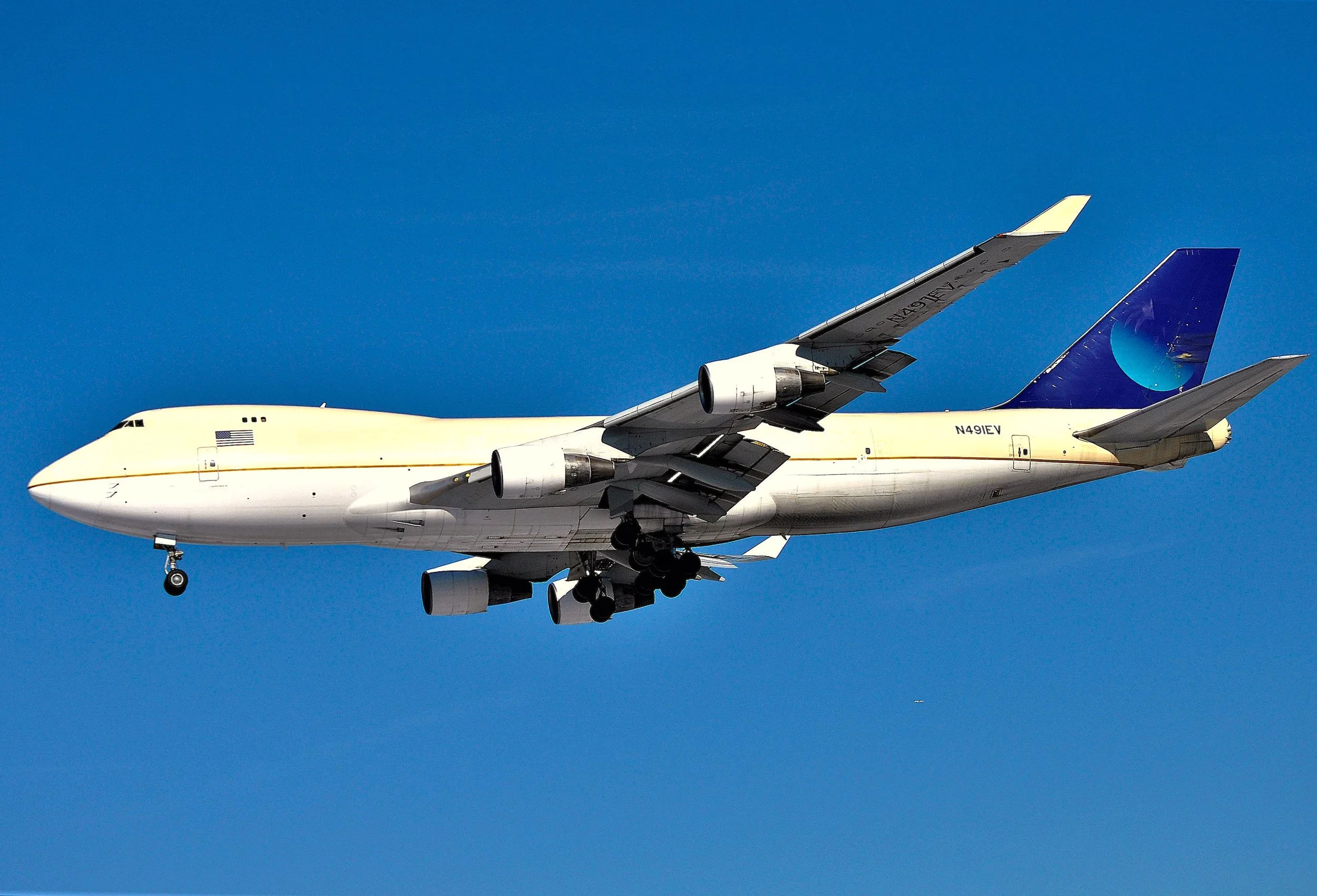 N491EV B.747-400F EX SAUDIA CARGO ORD 27L