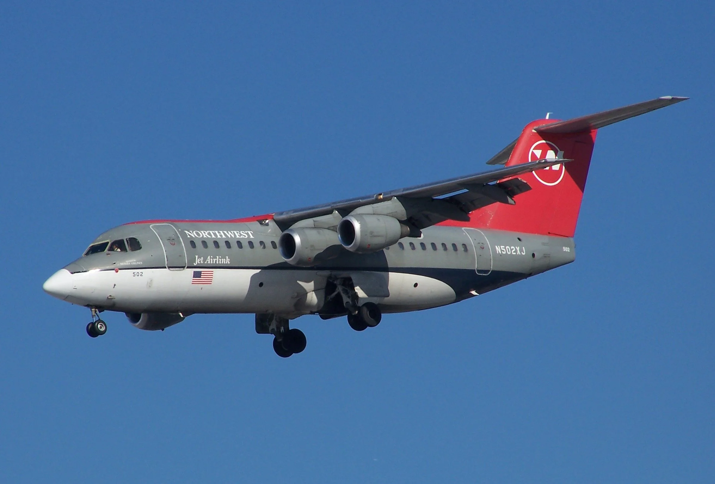 N502EJ BA146 NORTHWEST ORD 27L