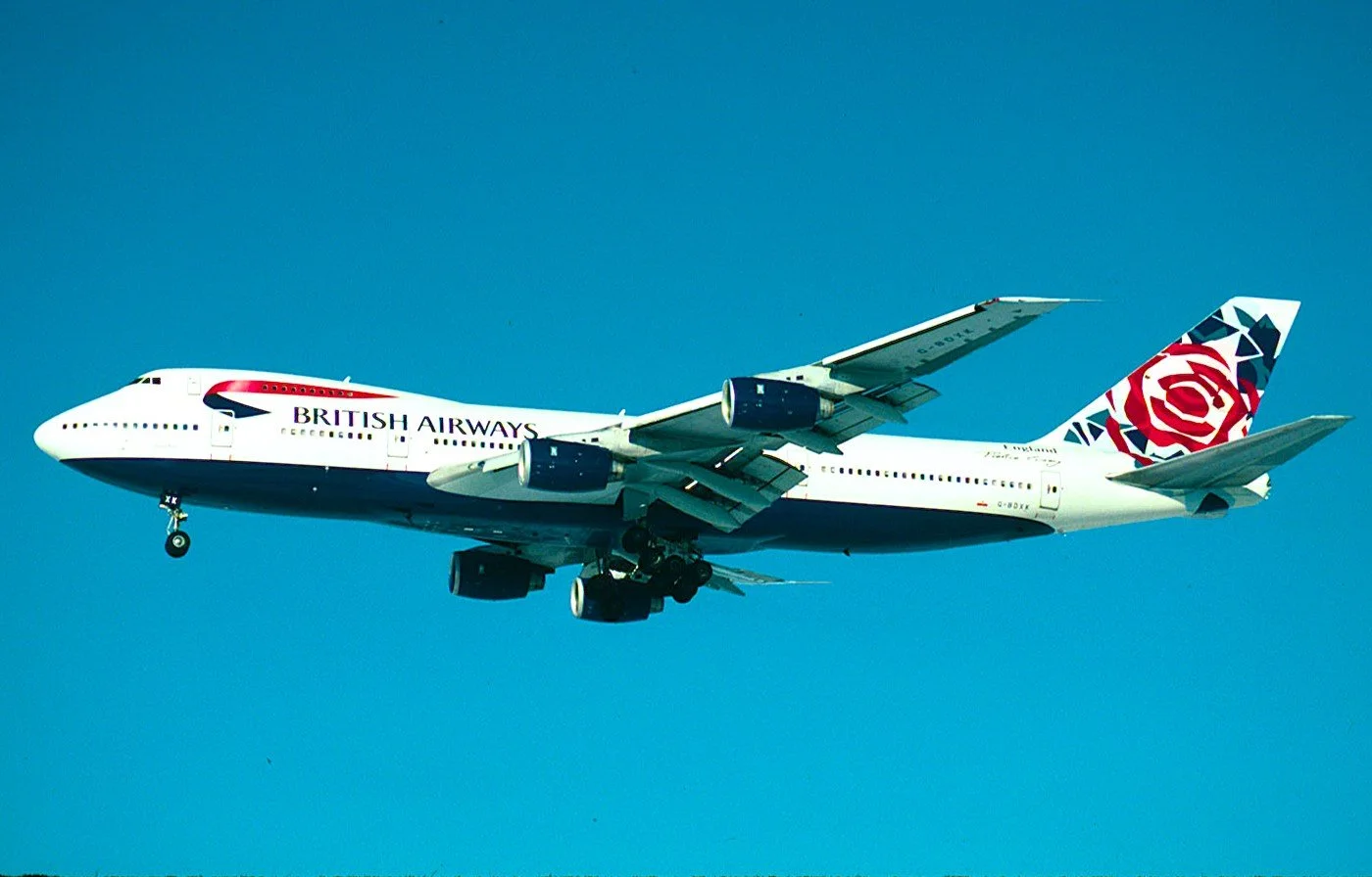 G-BDXK B747-400 CHELSA ROSE ORD 27L