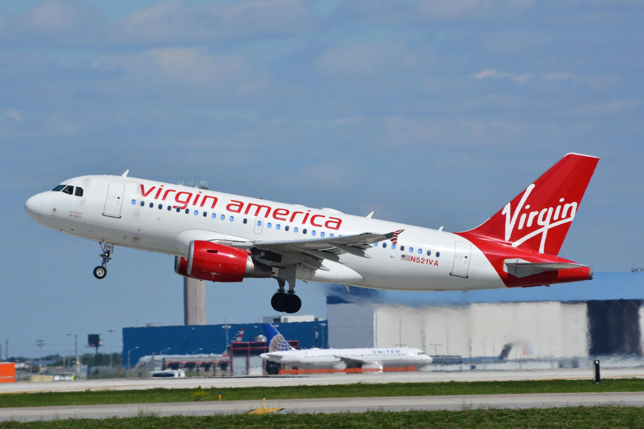 N521VA A320 VIRGIN AMERICA  27L