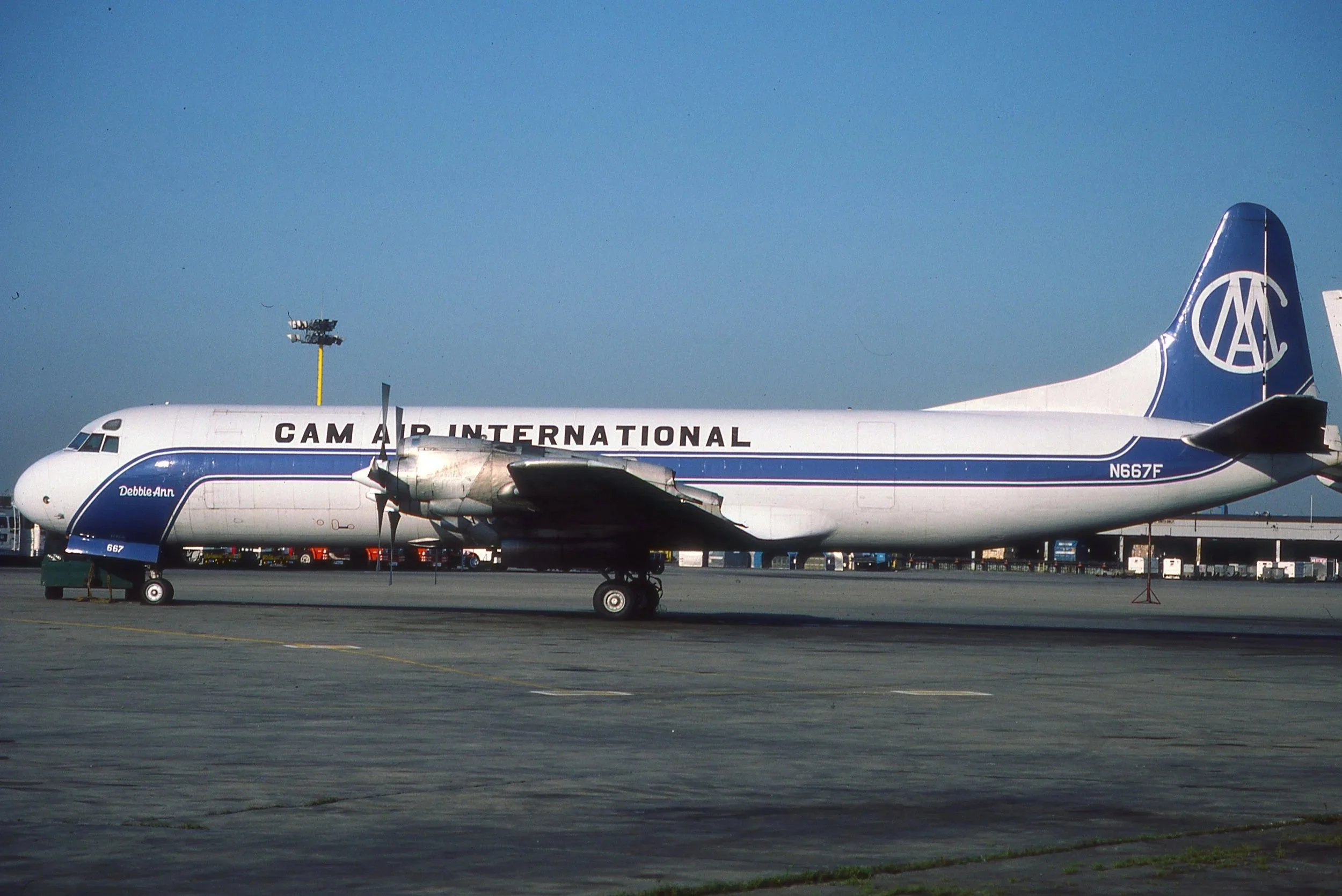 N667F L188 CAM AIR INTERNATIONAL TWA CARGO RAMP ORD