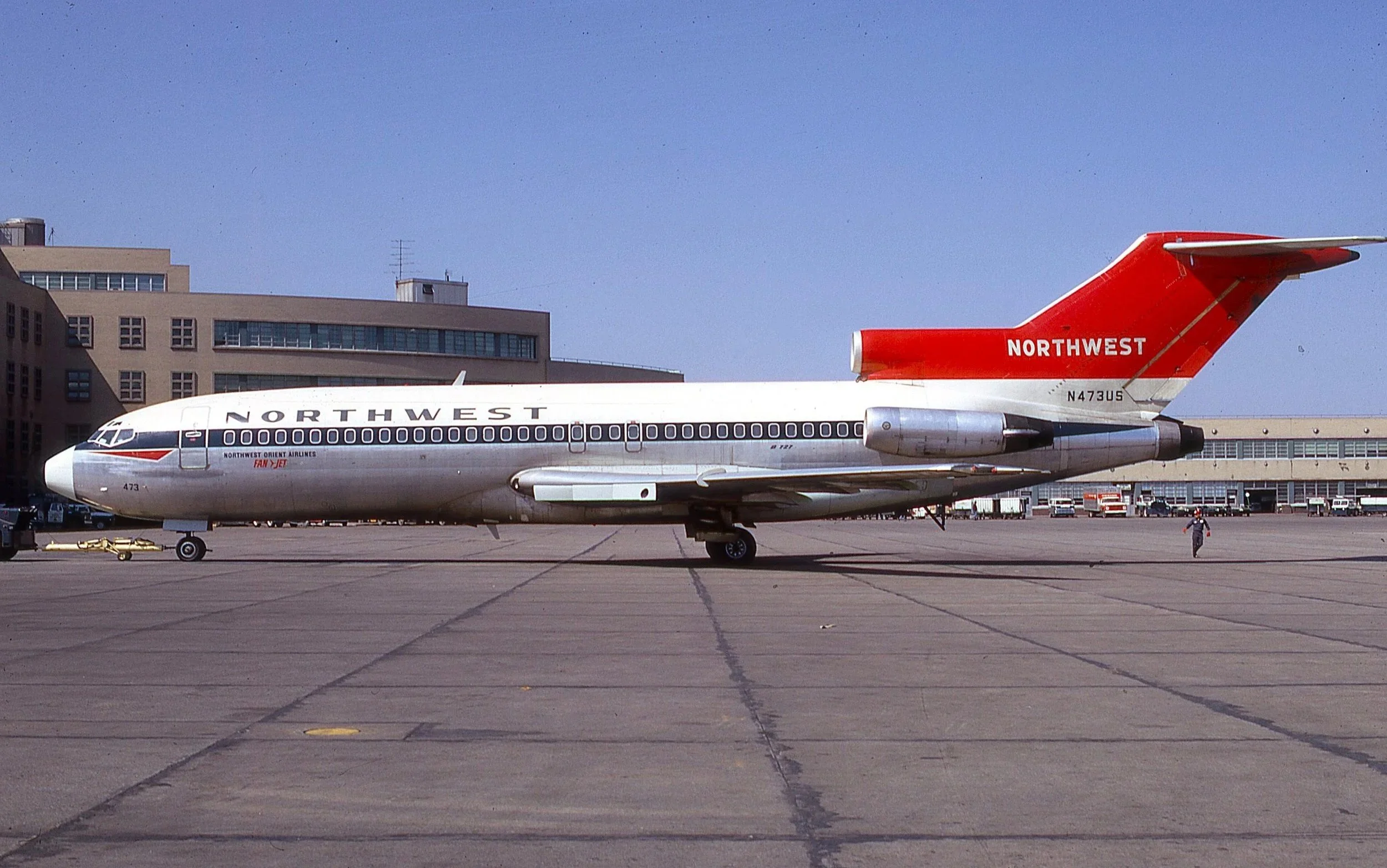 N473US B727-100 NORTHWEST ORIGINAL COLORS DTW