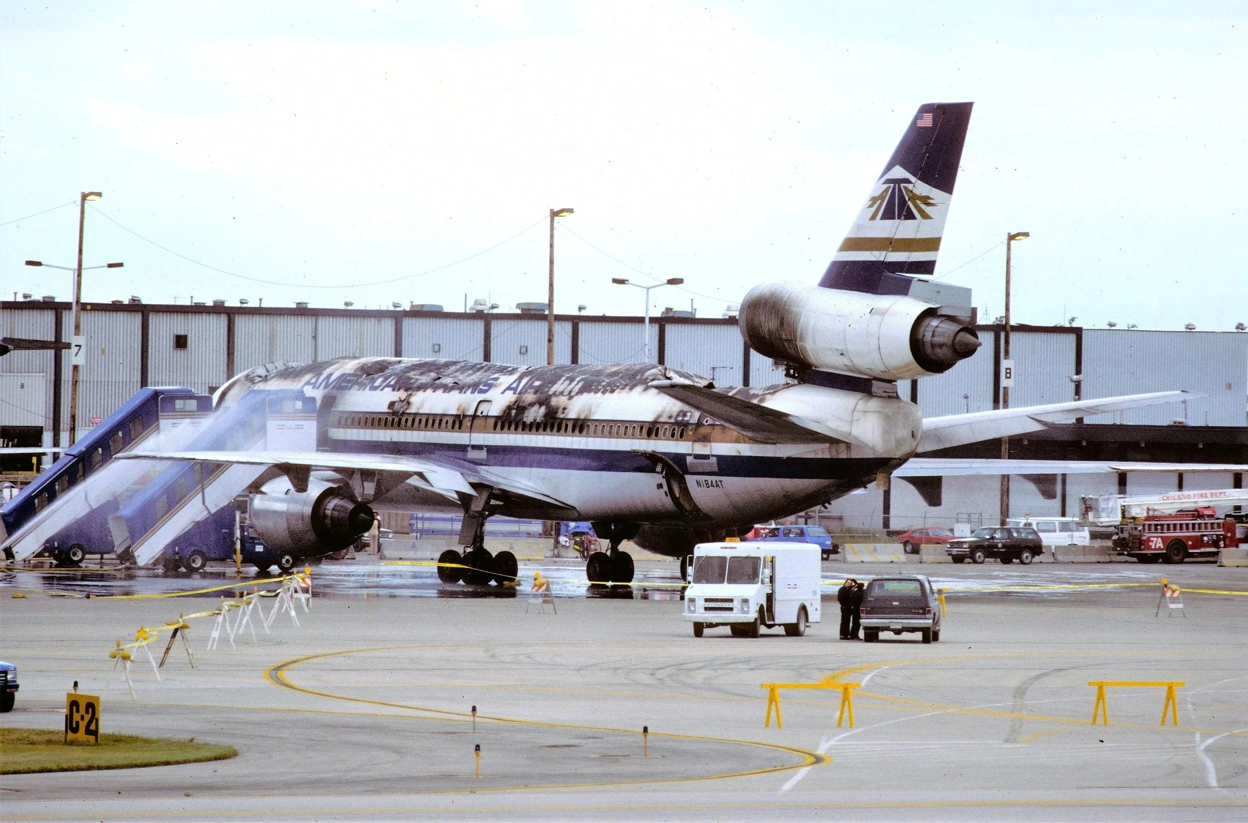 N1842F DC-10 ATA BURNED AT ORD TAKEN FROM DELTA TTERMINAL
