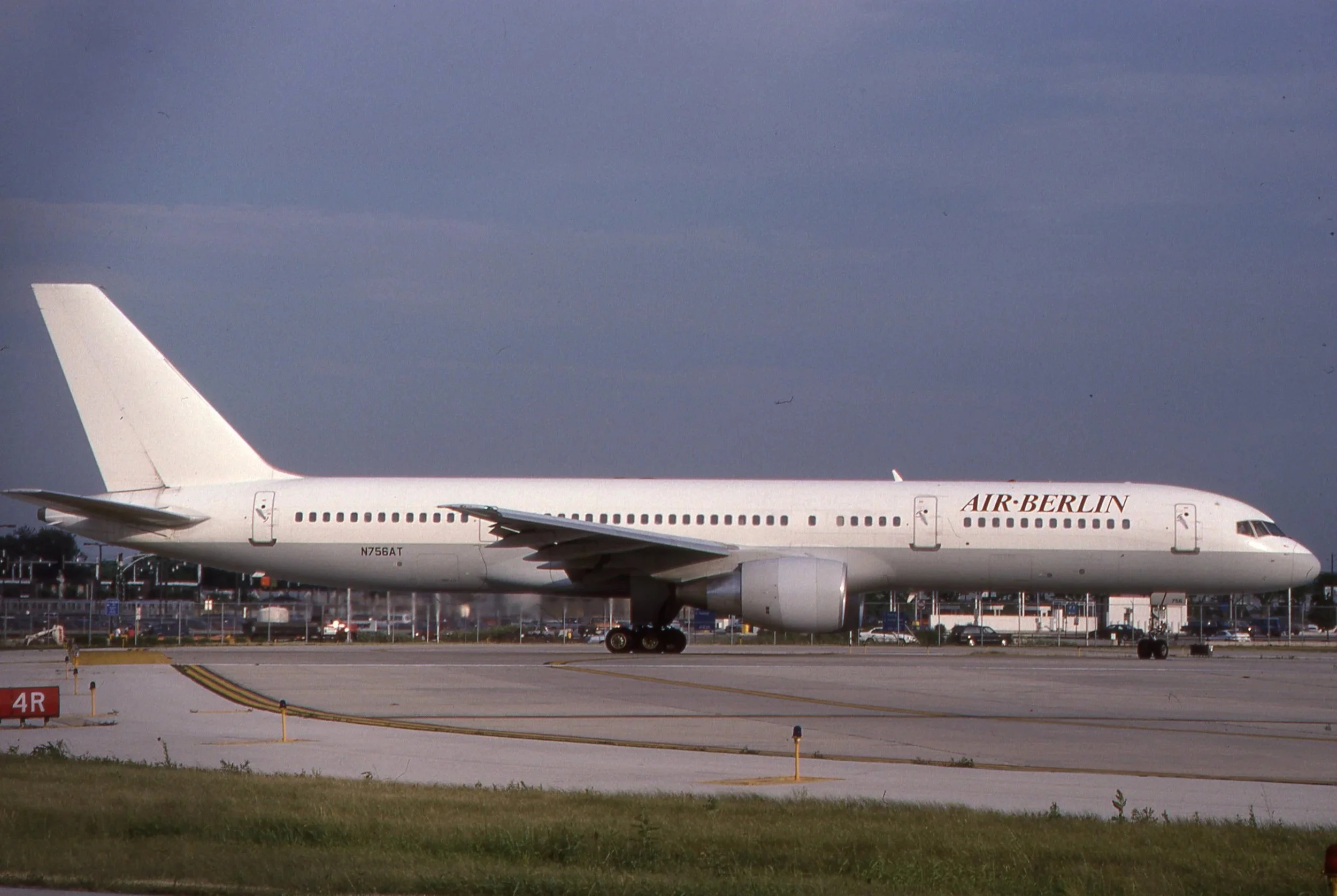 N758AT B757 AIR BERLIN DEPARTING 22R MDW