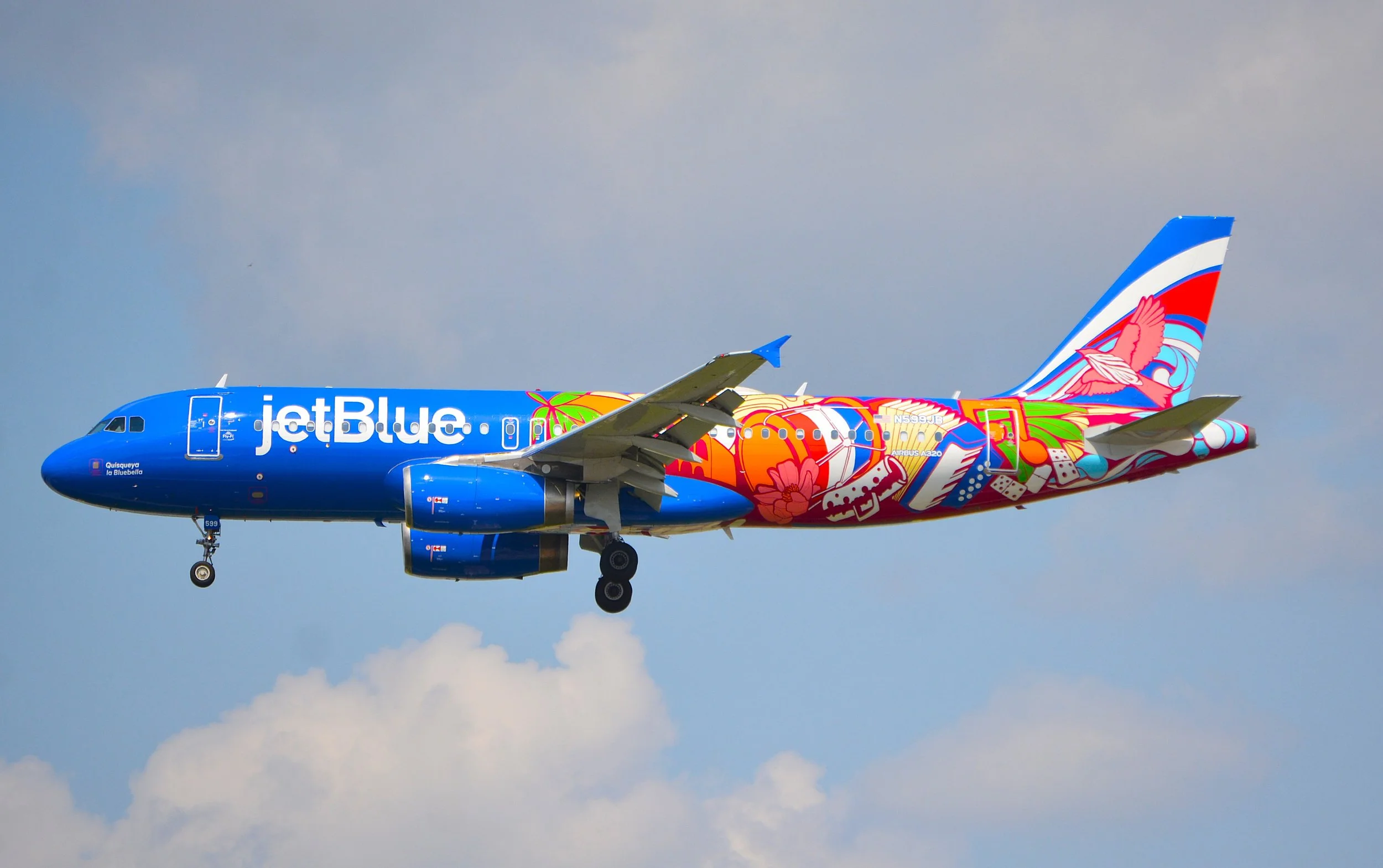 N599JB A320 JET BLUE SPECIAL COLORS ORD 28C