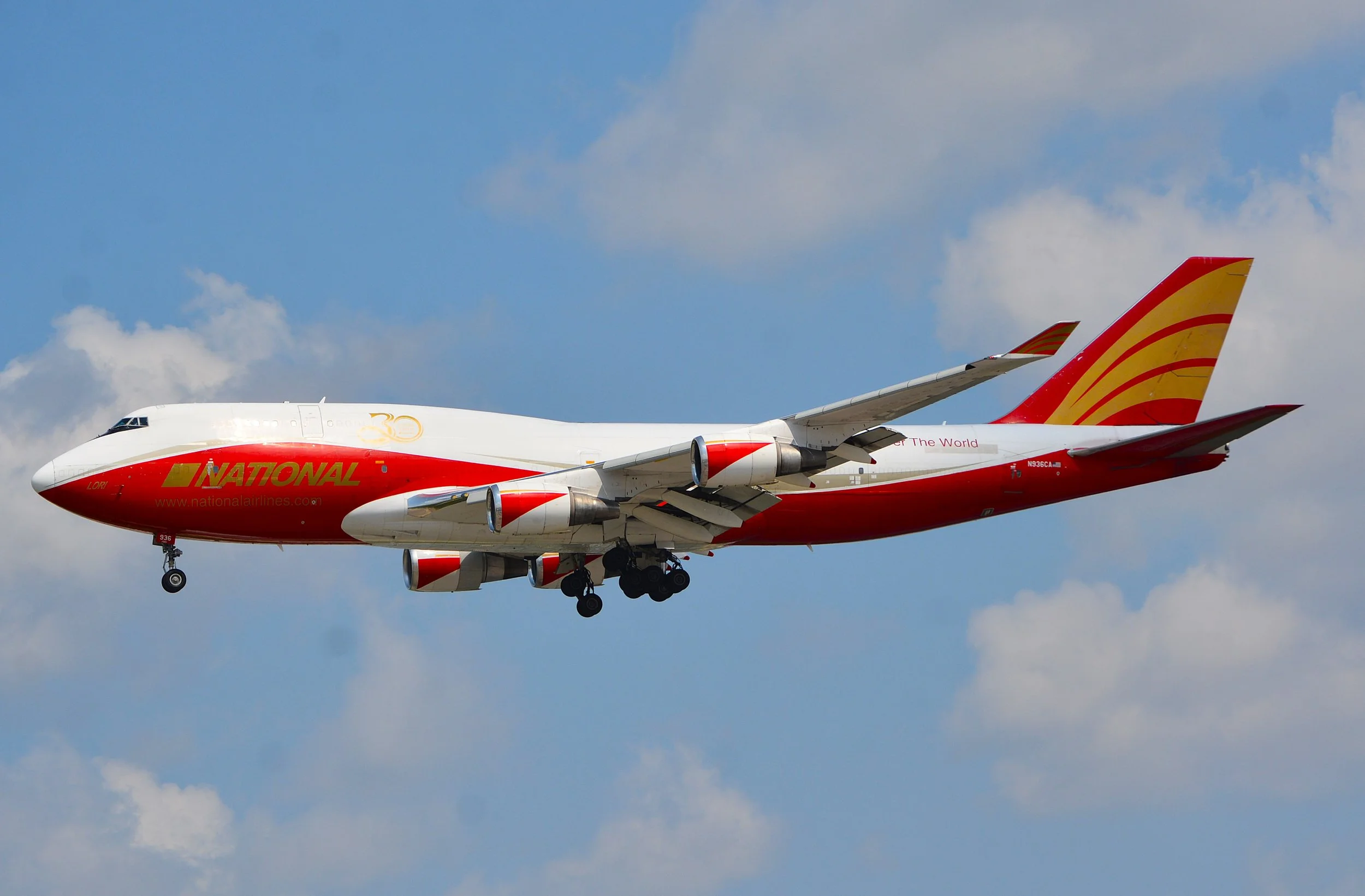 N936CA B747-400 NATIONAL 30TH ANNIV. COLORS ORD 28C