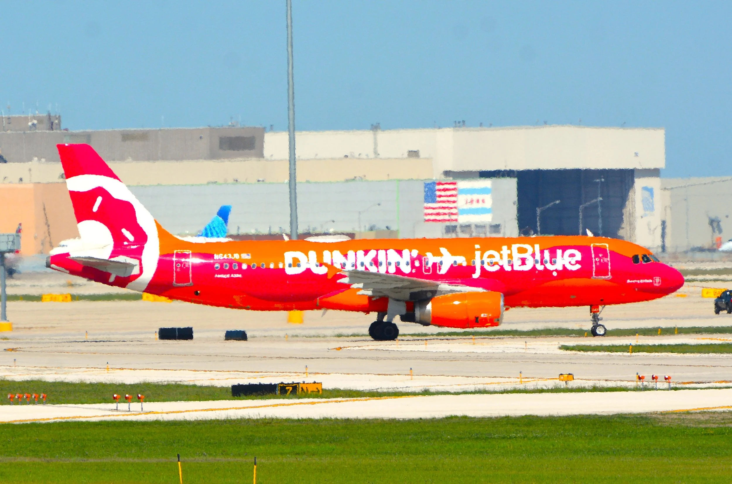 N643JB A320 JET BLUE DUNKIN COLORS ORD
