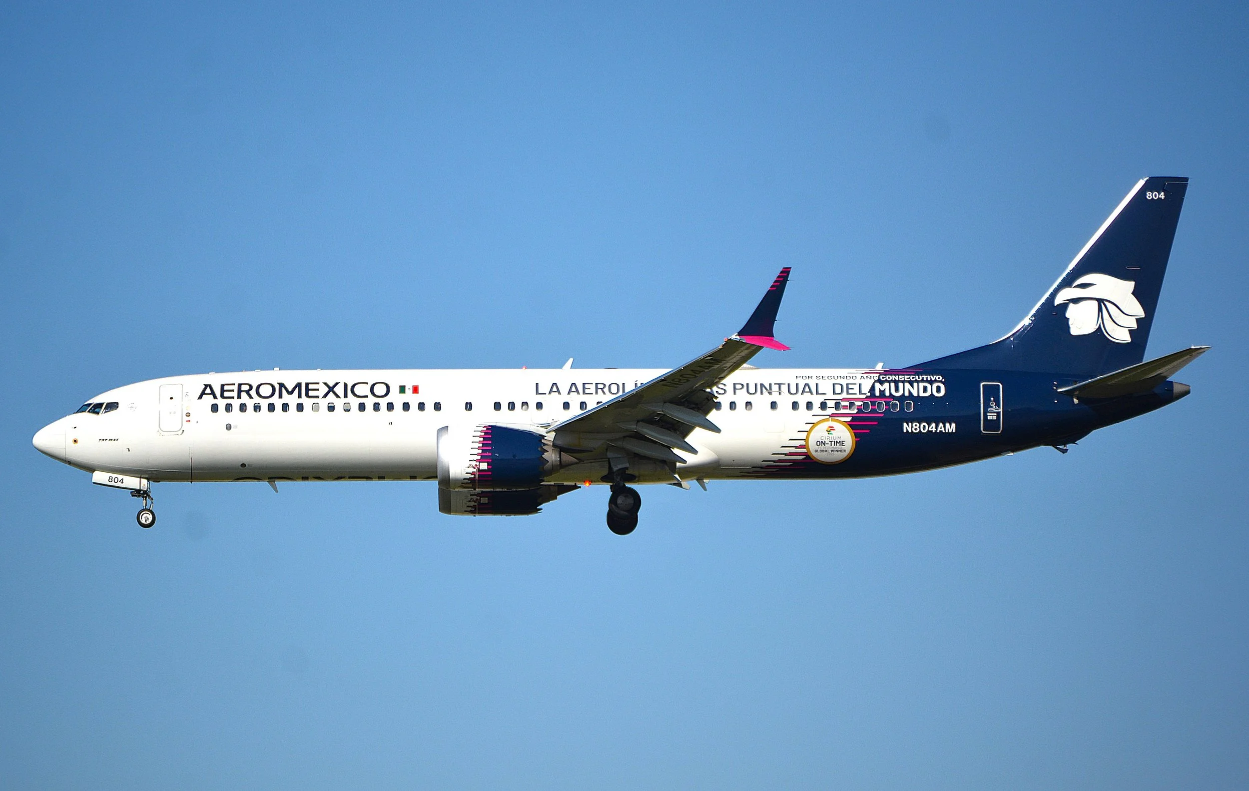 N804AM B737-900 MAX AEROMEXICO SPECIAL COLORS ORD 28C